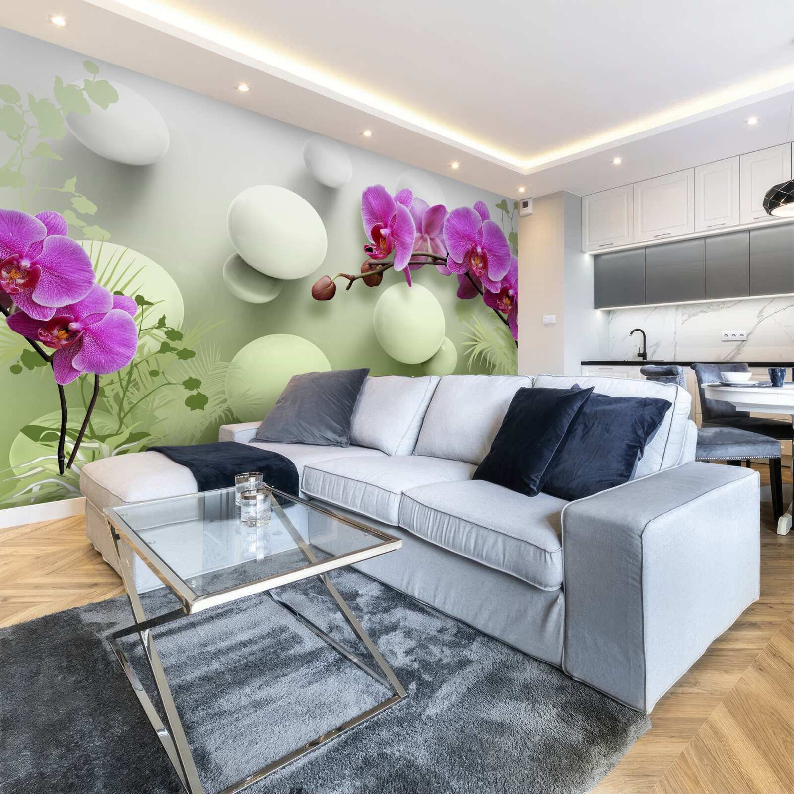 Fototapeta storczyki w odcieniach bieli i fioletu