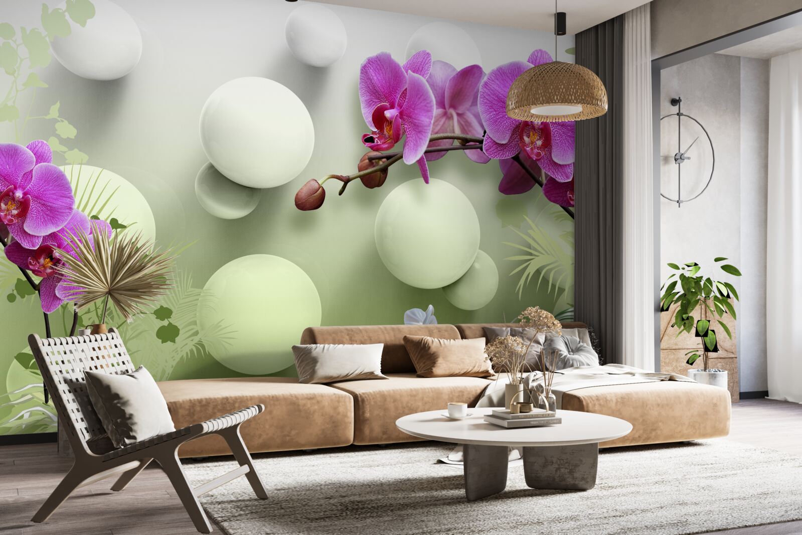 Fototapeta storczyki w odcieniach bieli i fioletu