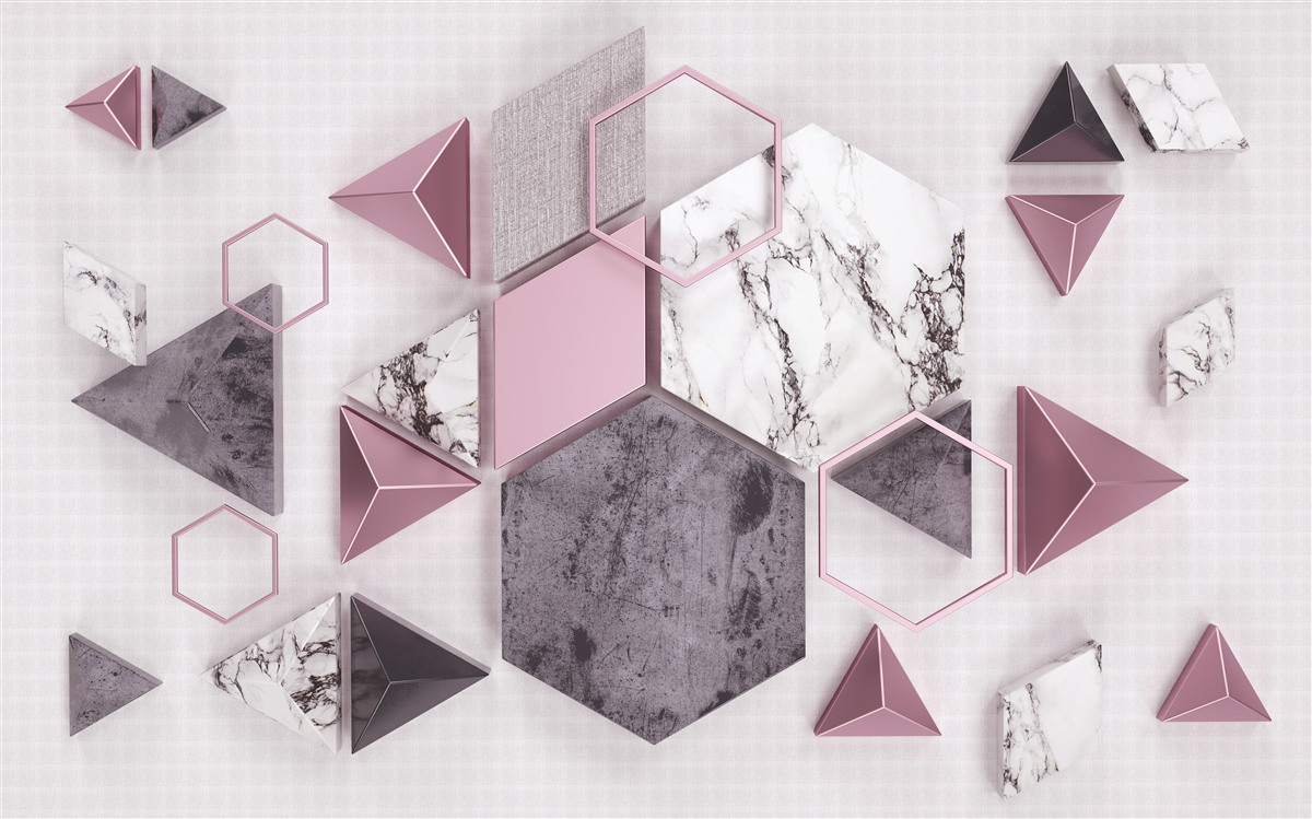 Fototapeta marmurowe obrazy geometryczne