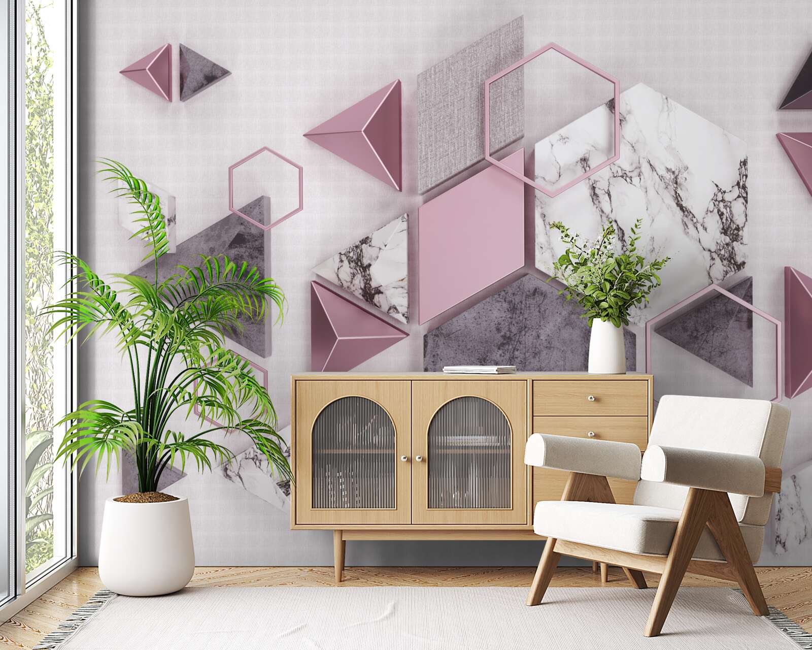 Fototapeta marmurowe obrazy geometryczne