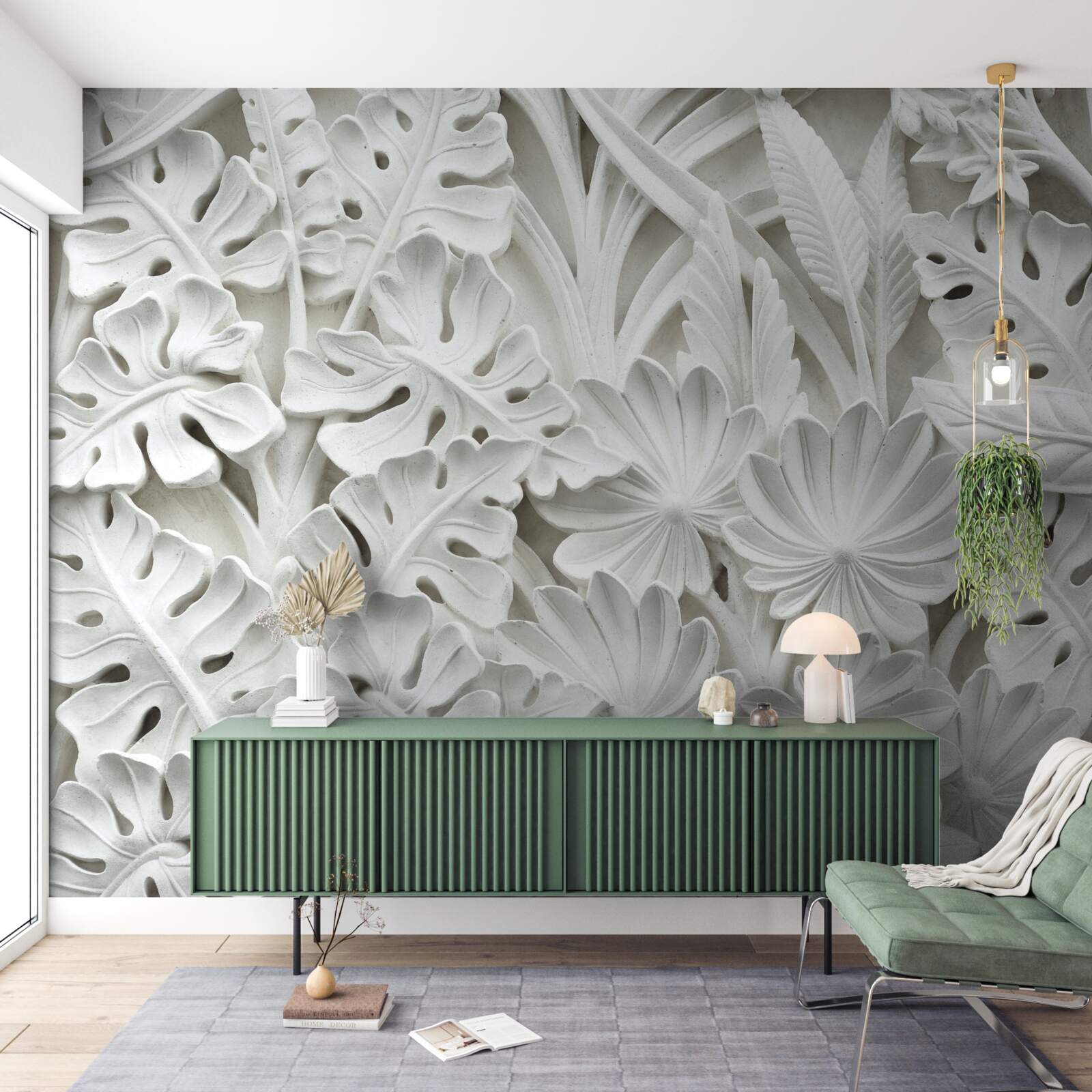 Fototapeta różne białe liście tropikalne