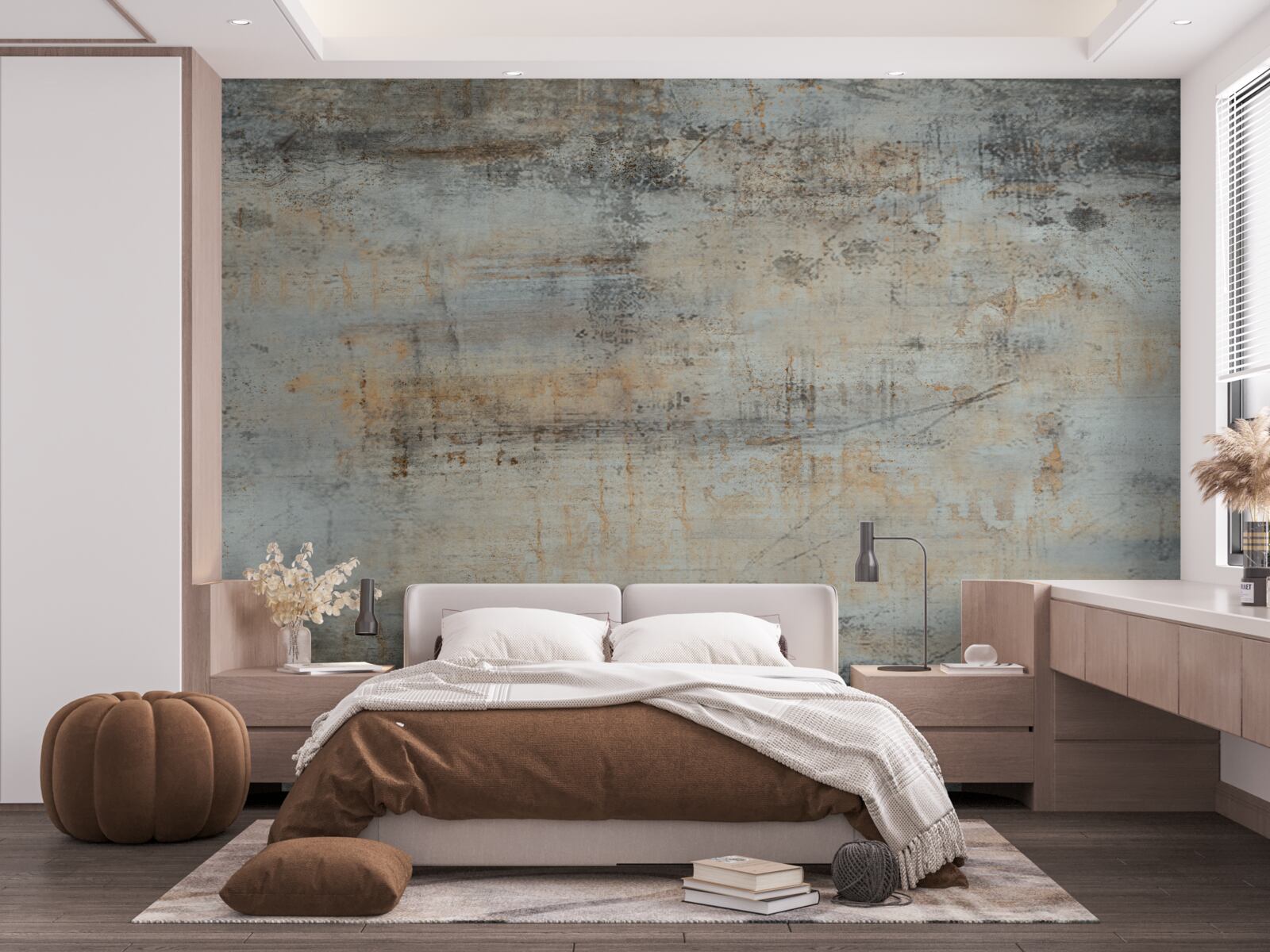 Fototapeta szara ściana, zniszczona przez czas