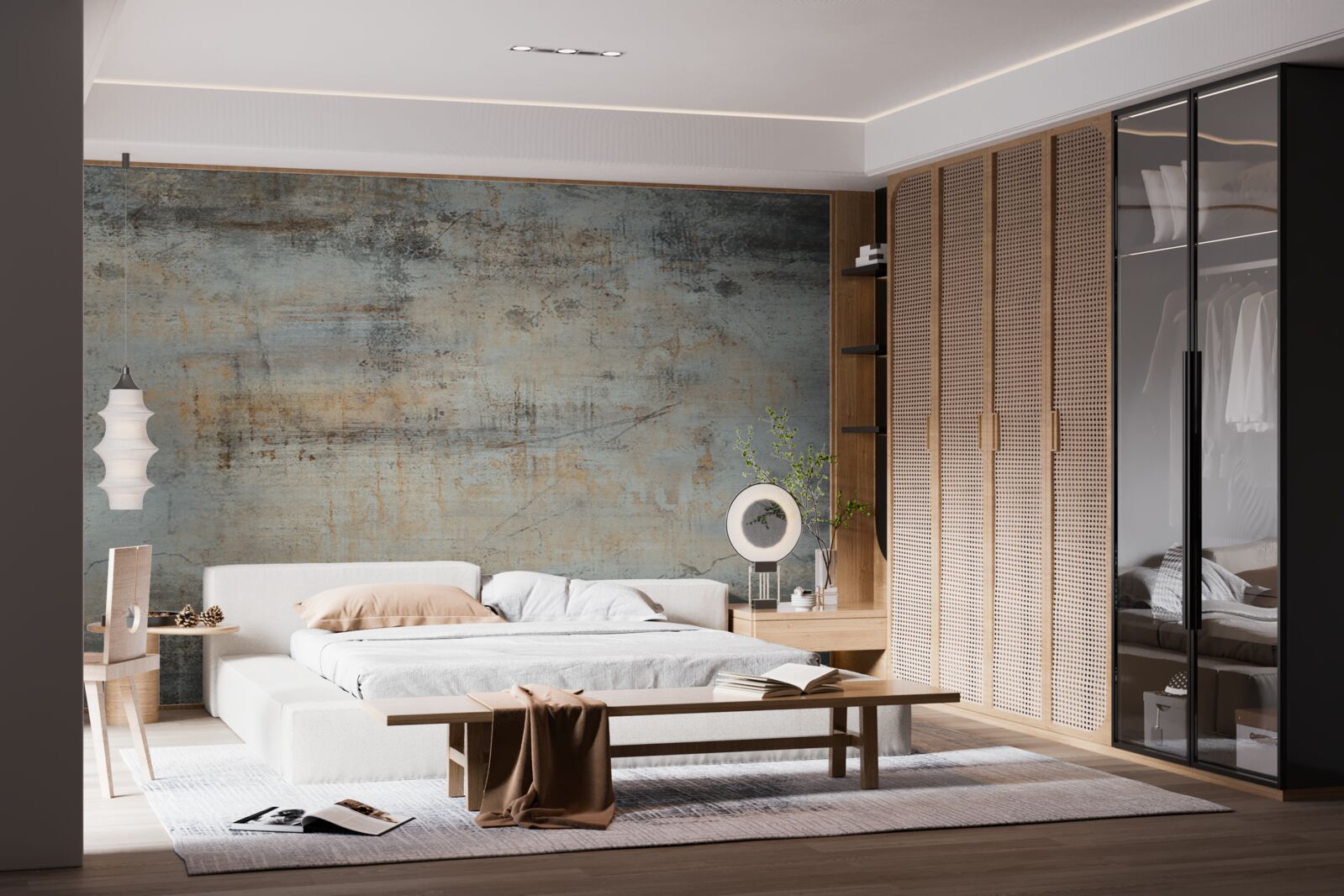 Fototapeta szara ściana, zniszczona przez czas