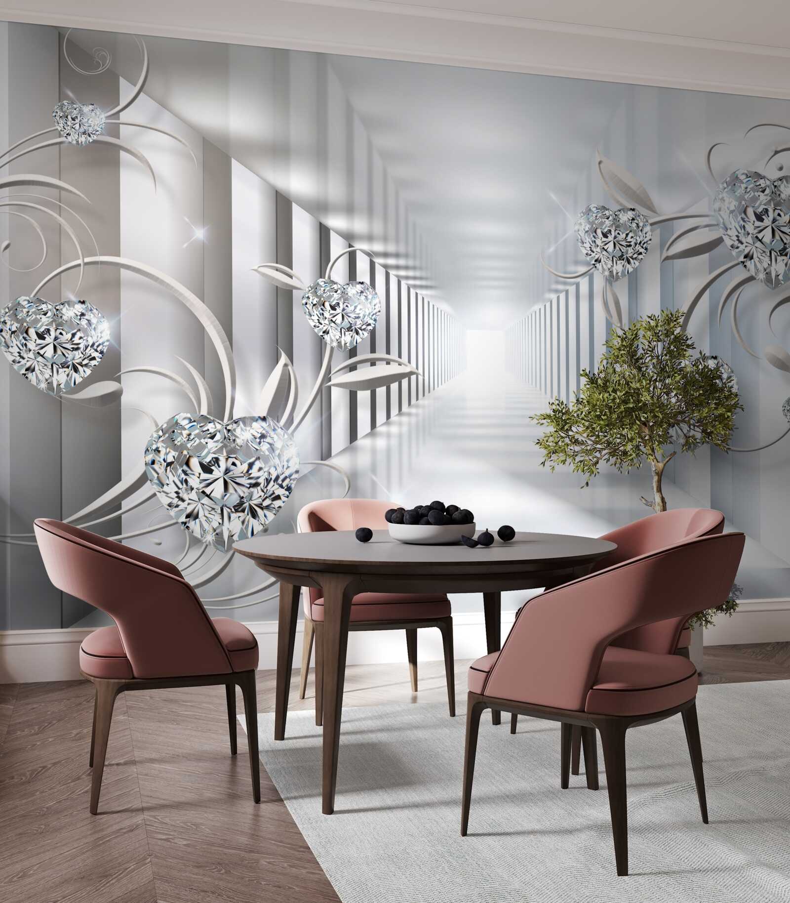 Fototapeta niezmiennie białe, niekończące się przejście