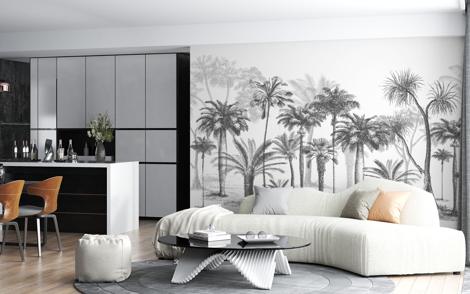 Fototapeta grafika wektorowa palmy