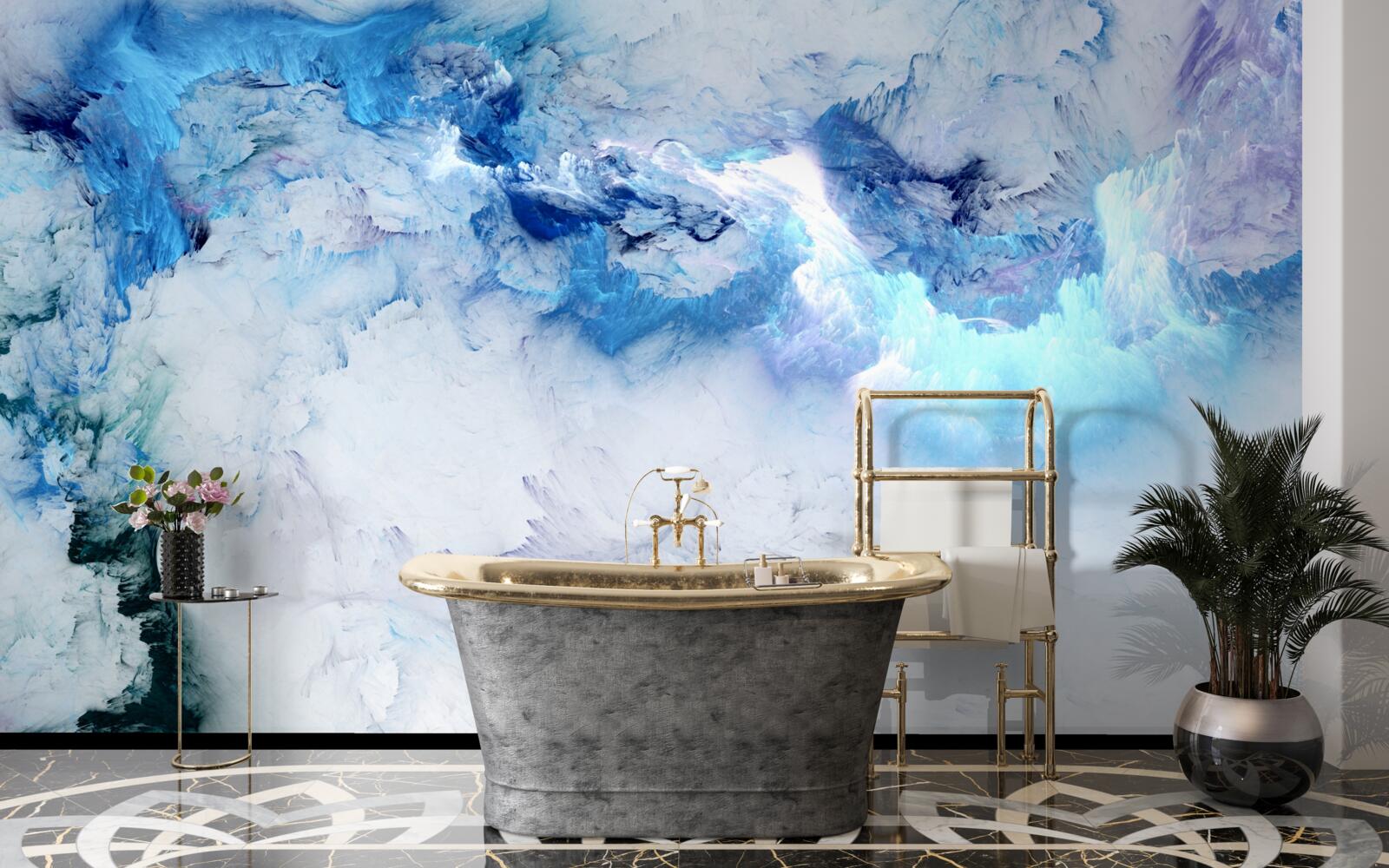 Fototapeta malownicze abstrakcyjne tło wykonane z kolorowego płynu