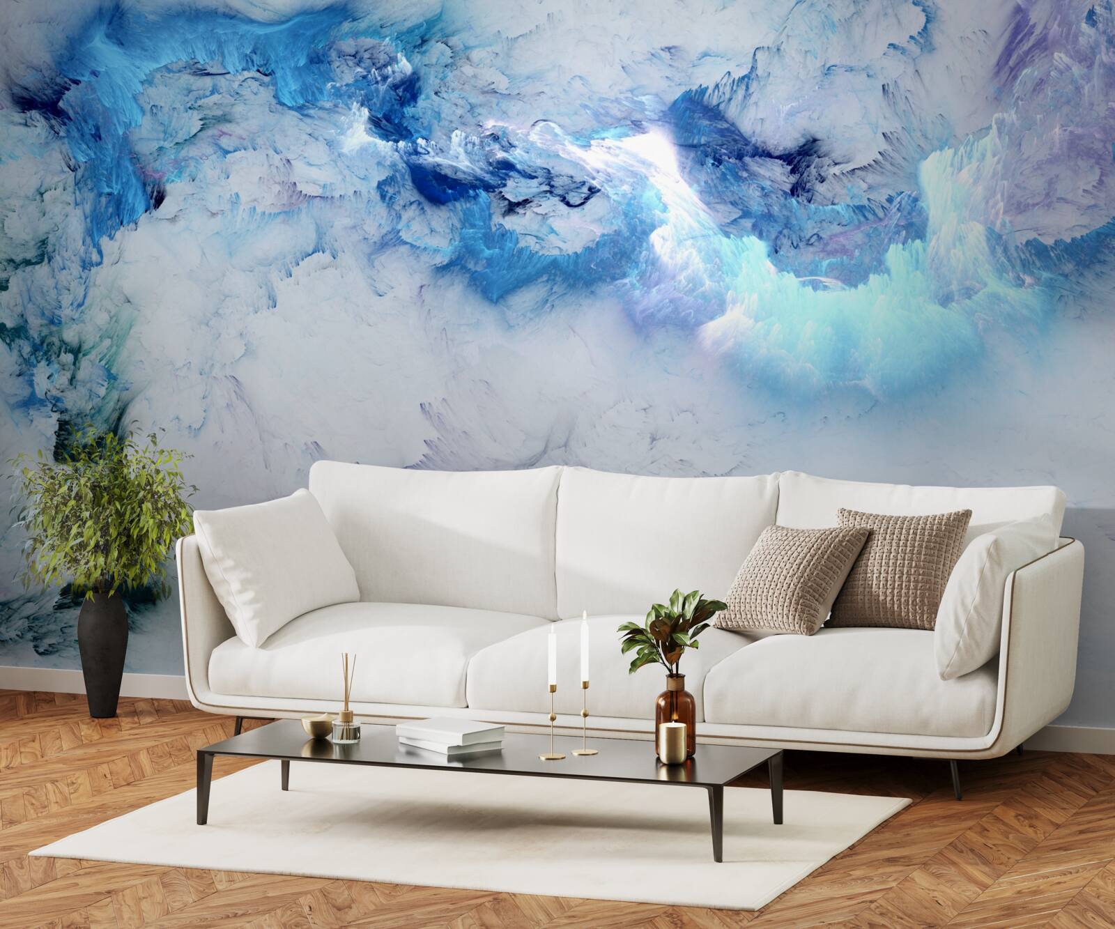 Fototapeta malownicze abstrakcyjne tło wykonane z kolorowego płynu