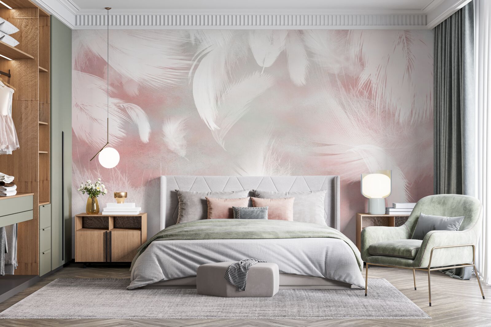 Fototapeta miękkie tło wykonane z piór