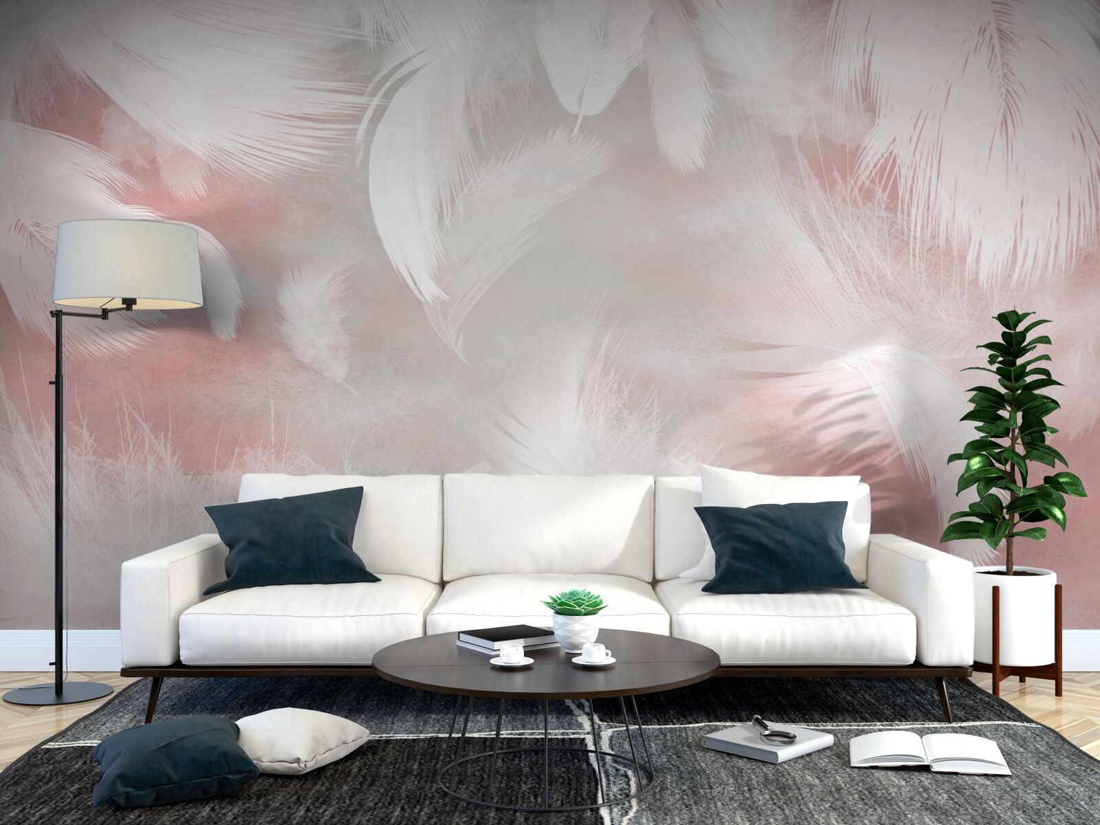 Fototapeta miękkie tło wykonane z piór