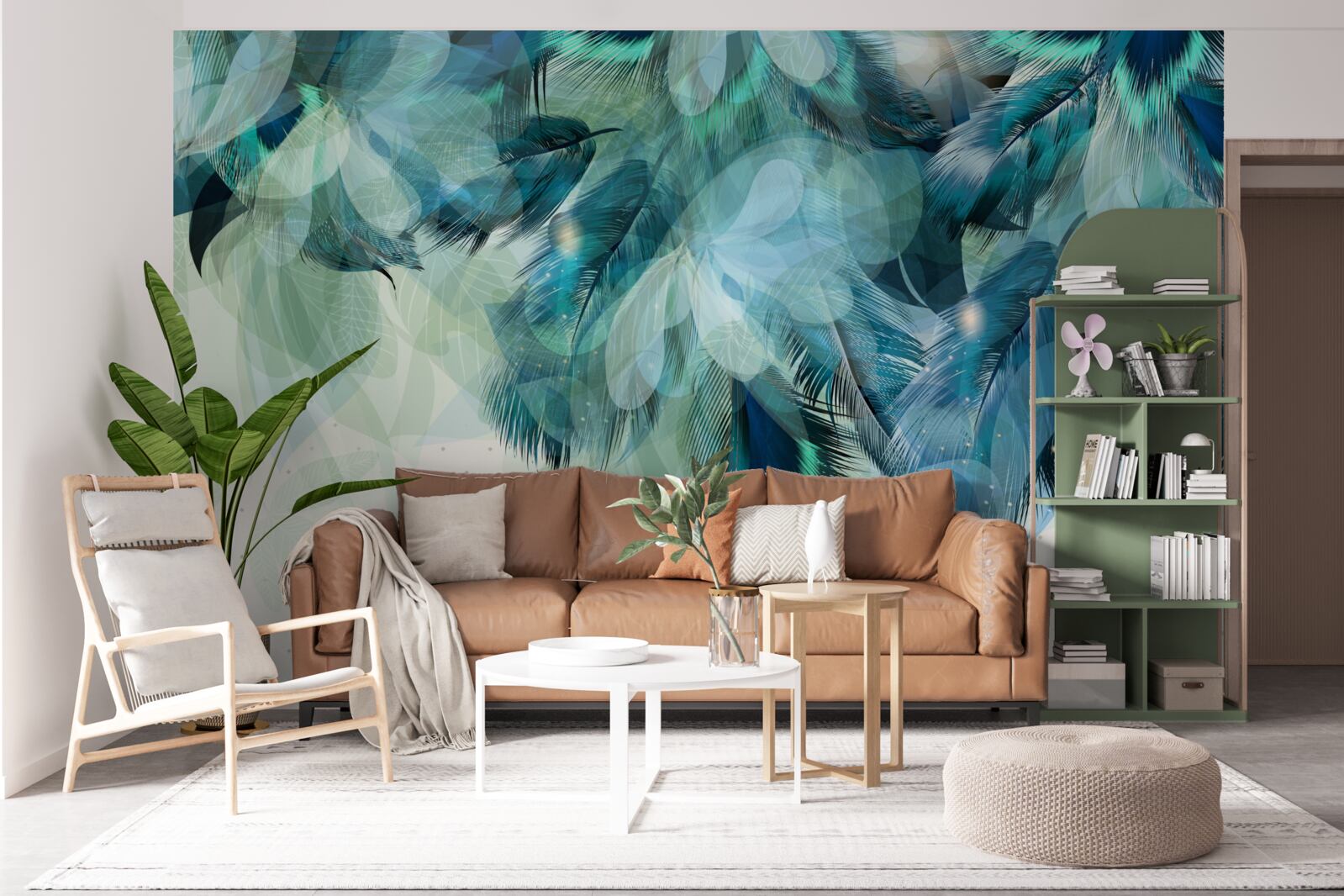 Fototapeta pawie pióra w odcieniu turkusu