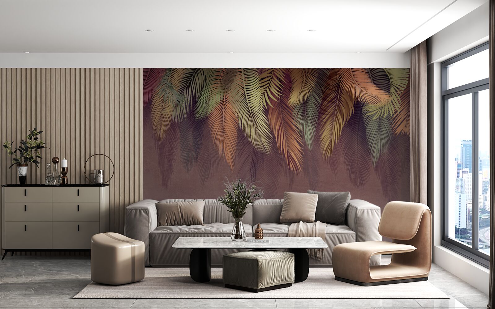 Fototapeta zwisają pióra w różnych kolorach