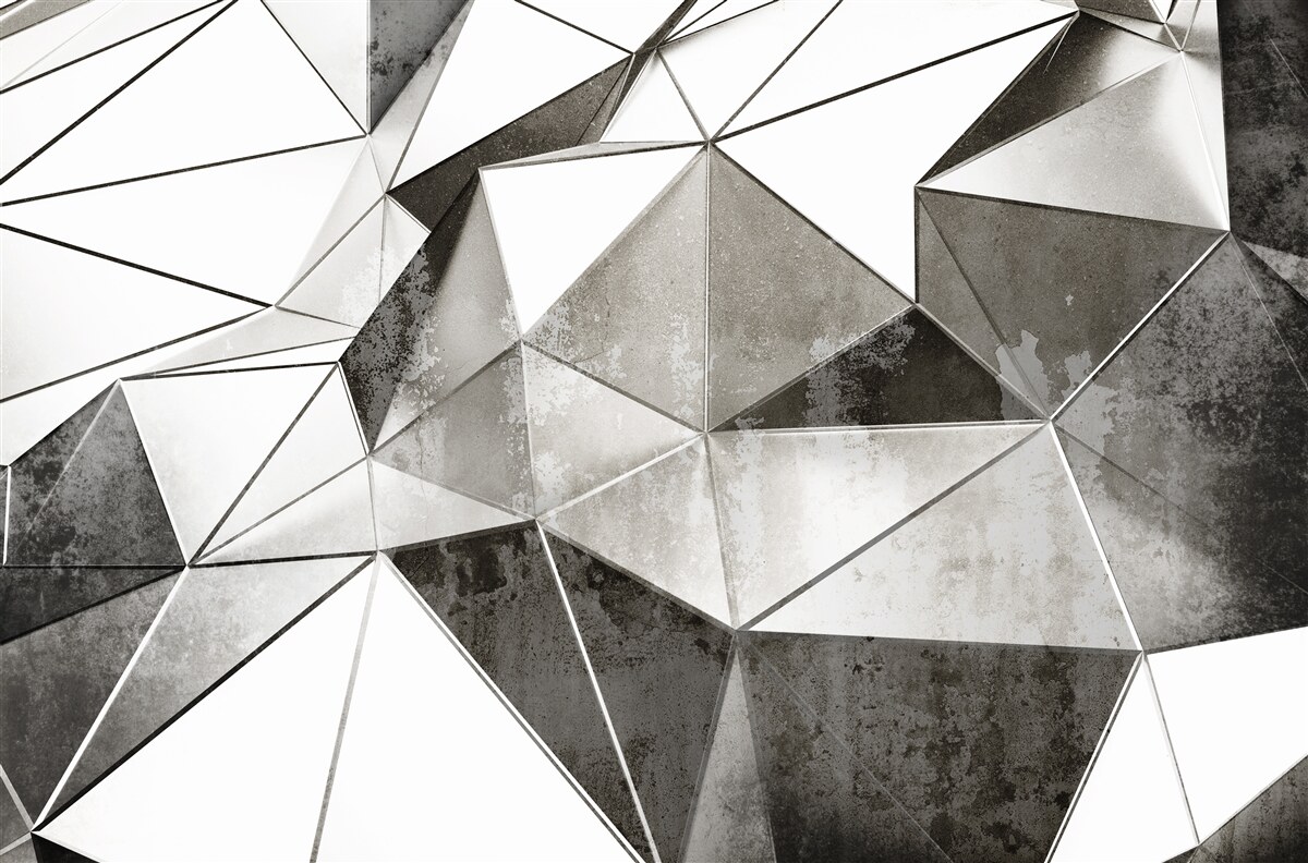 Fototapeta streszczenie czarno-białe tło w stylu geometrycznym