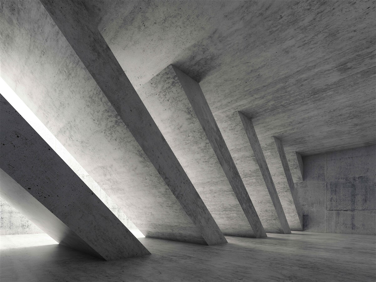 Fototapeta szary tunel w stylu architektonicznym