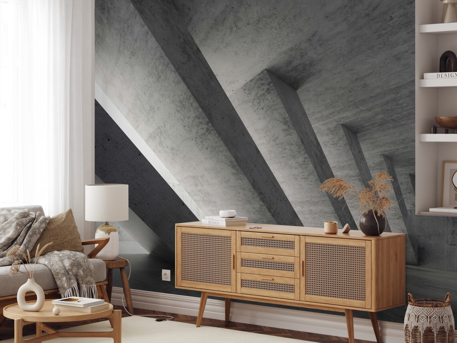 Fototapeta szary tunel w stylu architektonicznym