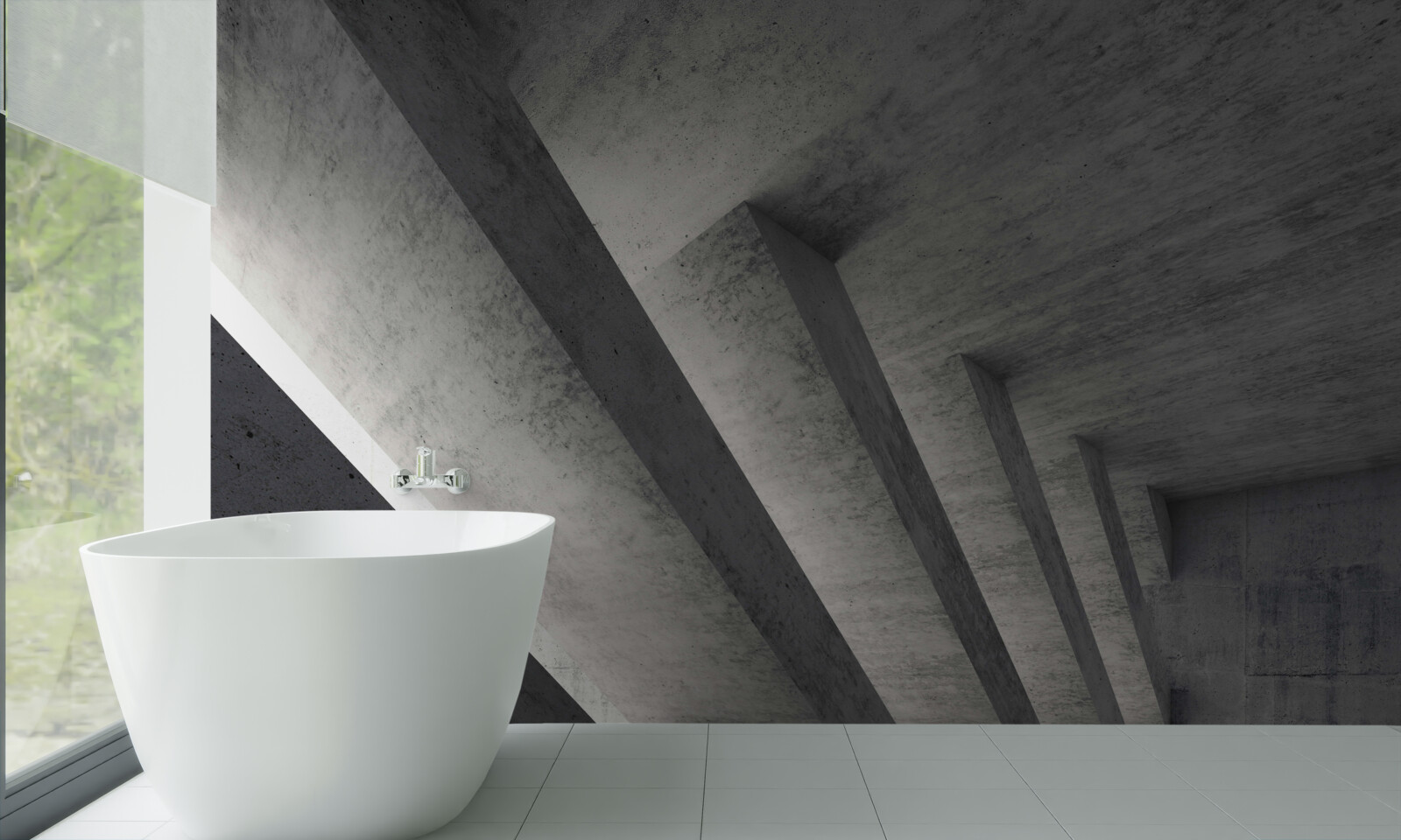 Fototapeta szary tunel w stylu architektonicznym