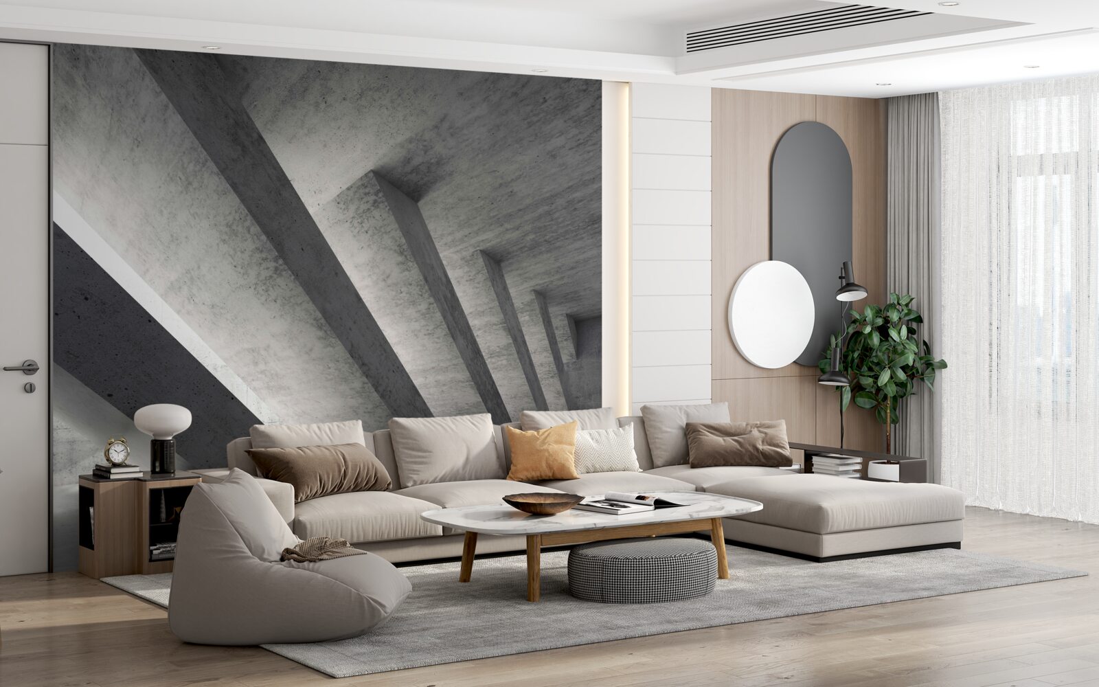 Fototapeta szary tunel w stylu architektonicznym