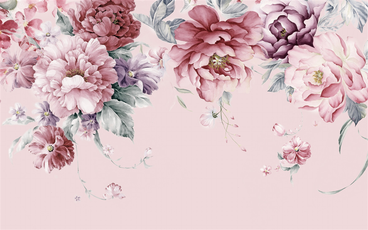 Fototapeta różne różowe kwiaty