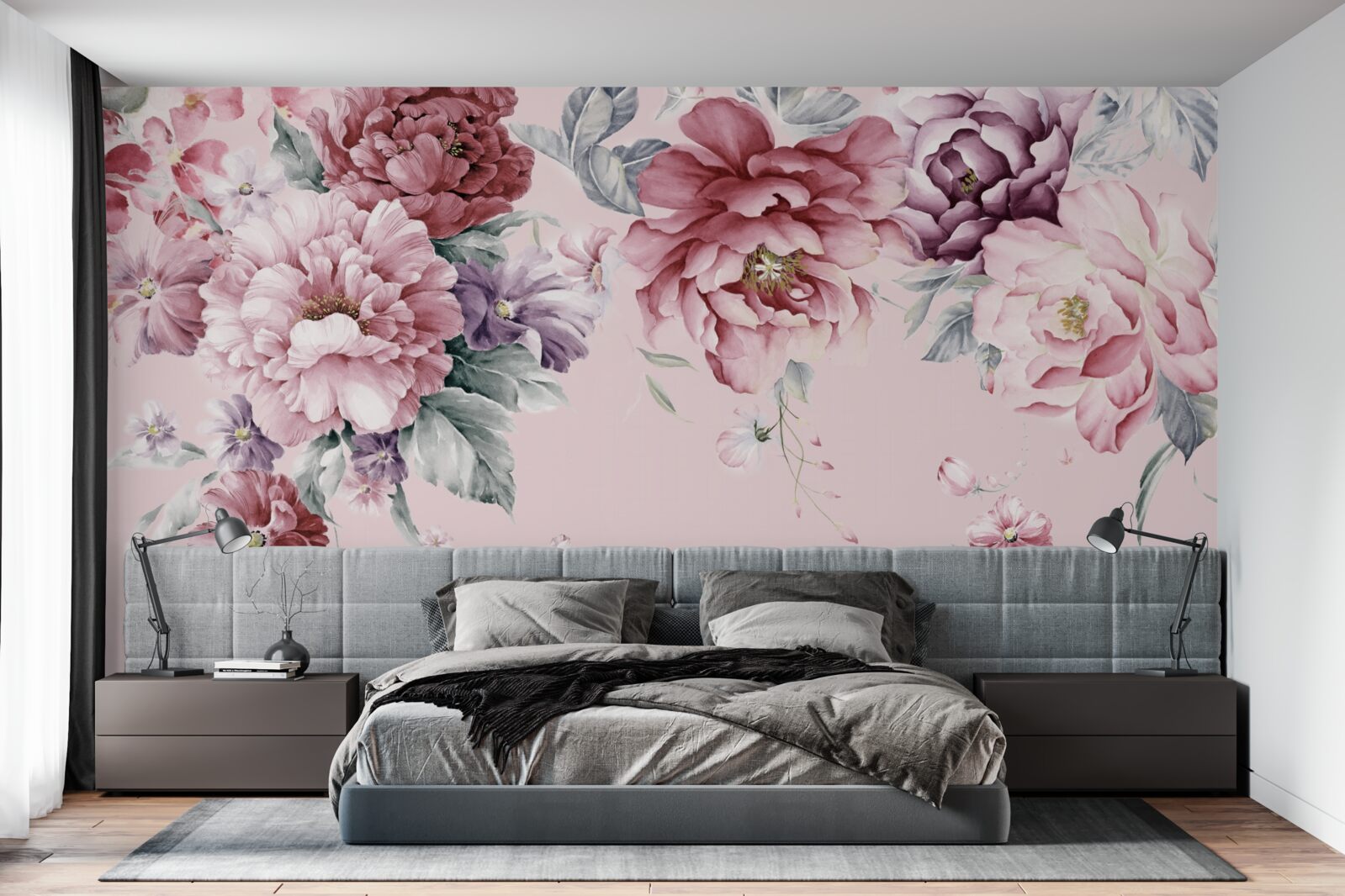 Fototapeta różne różowe kwiaty