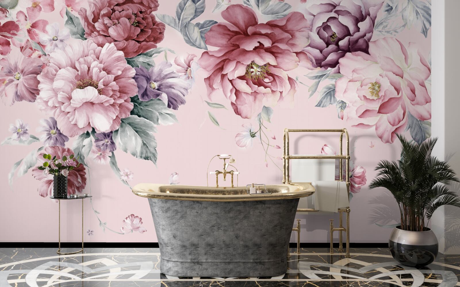 Fototapeta różne różowe kwiaty