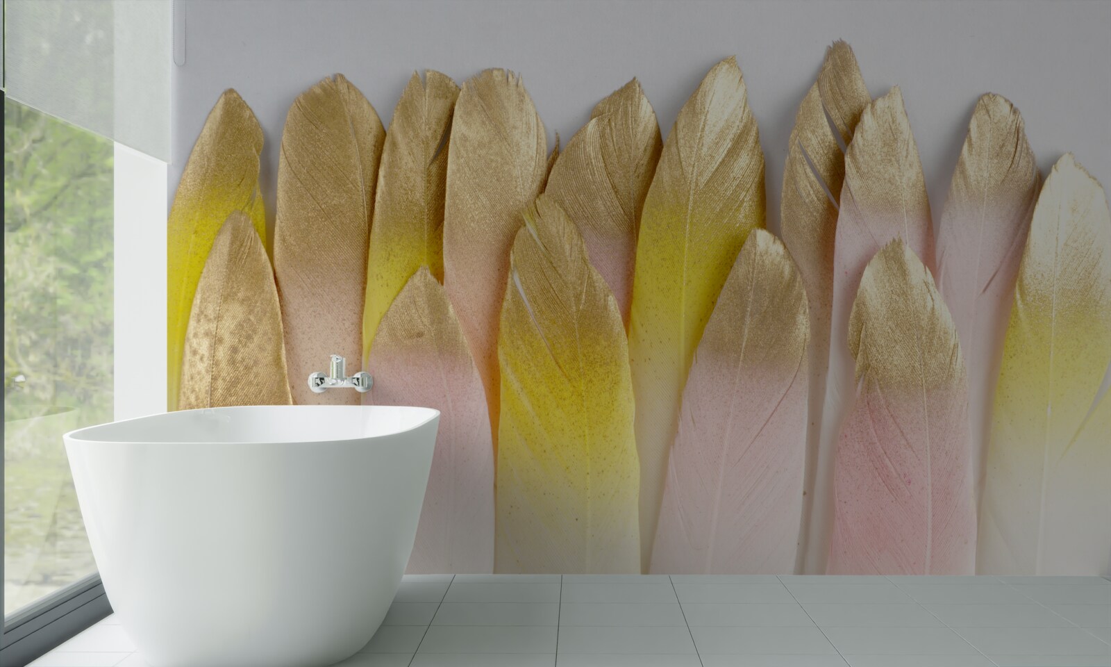 Fototapeta długie pióra gradientowe