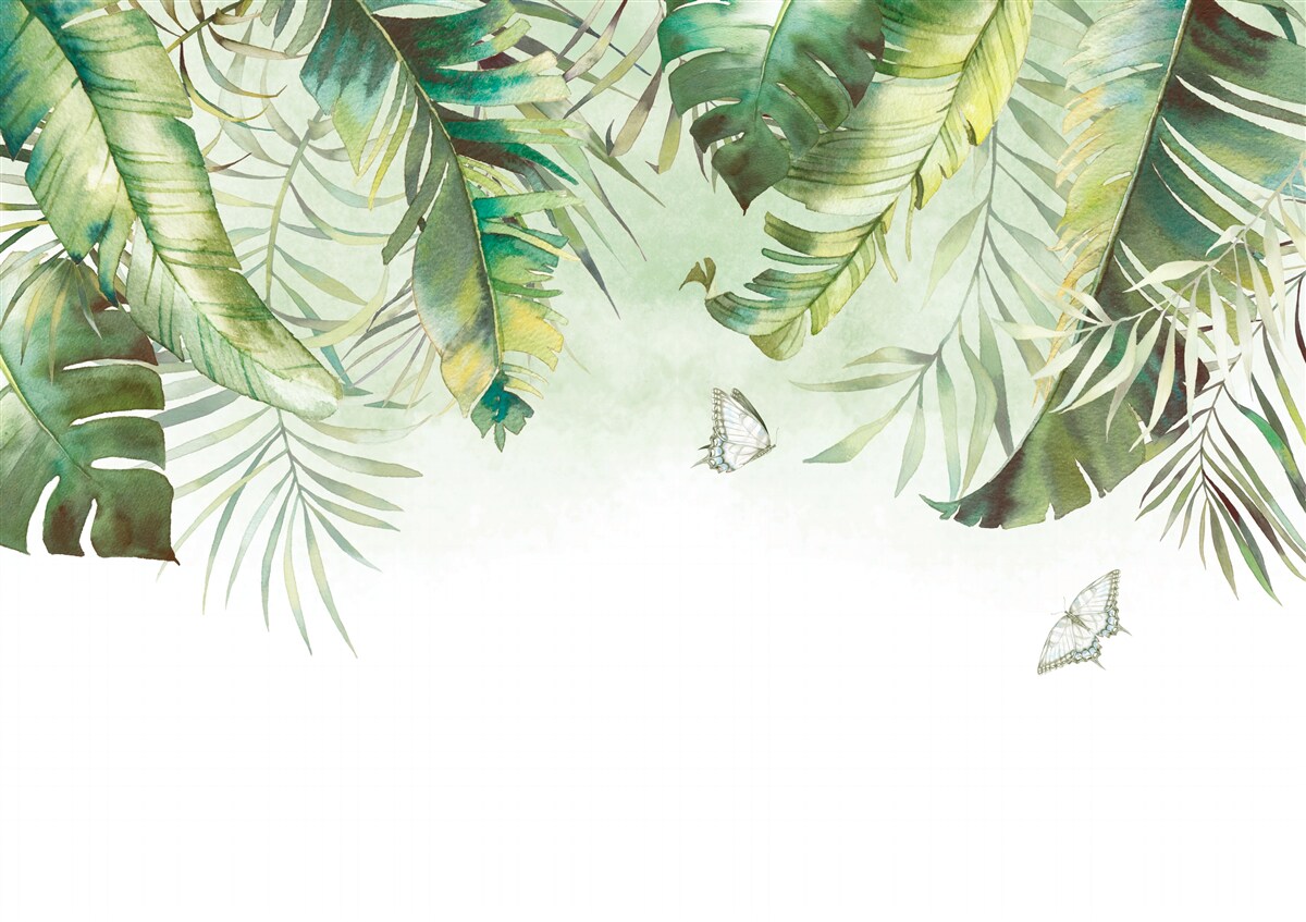 Fototapeta lepidoptera wśród tropikalnych liści