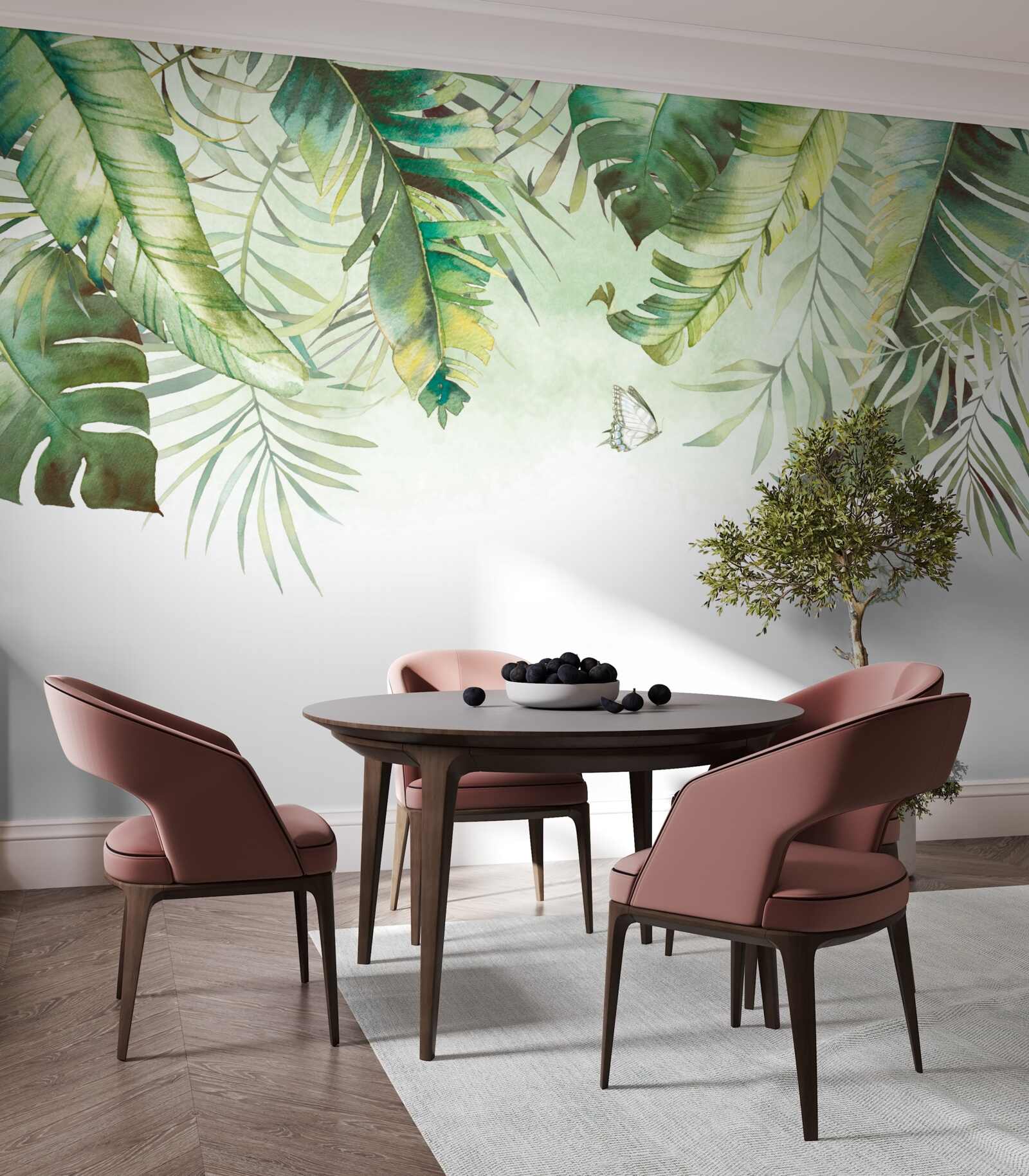 Fototapeta lepidoptera wśród tropikalnych liści