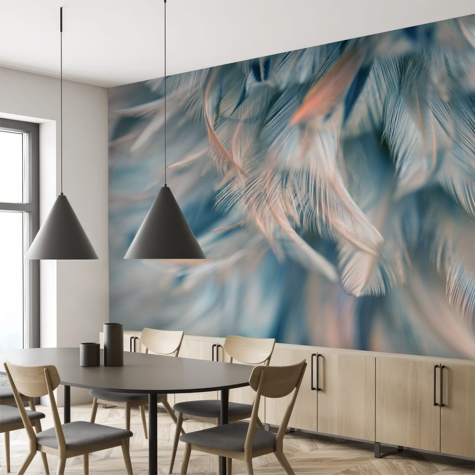 Fototapeta miękkie tło wykonane z różnych piór