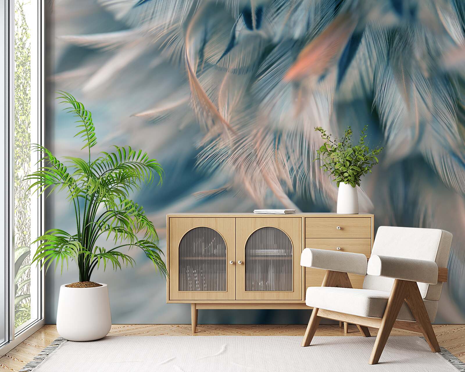 Fototapeta miękkie tło wykonane z różnych piór