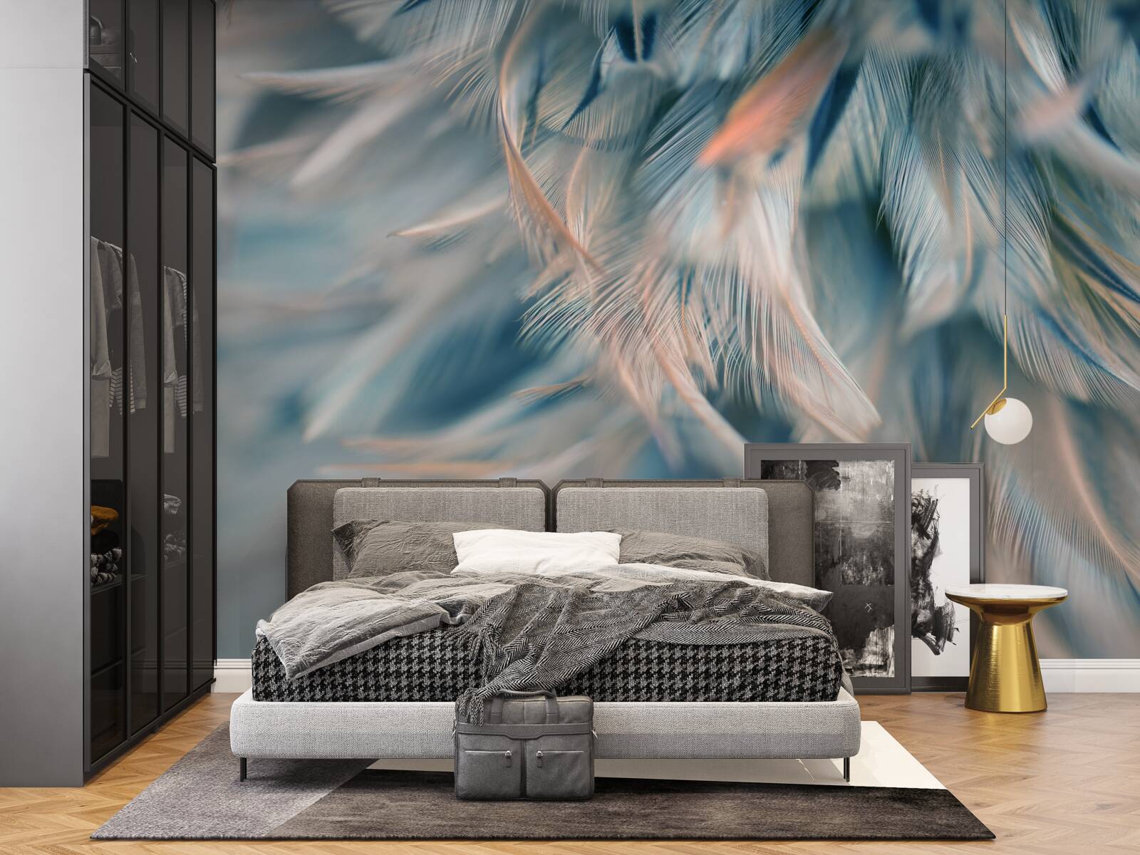 Fototapeta miękkie tło wykonane z różnych piór