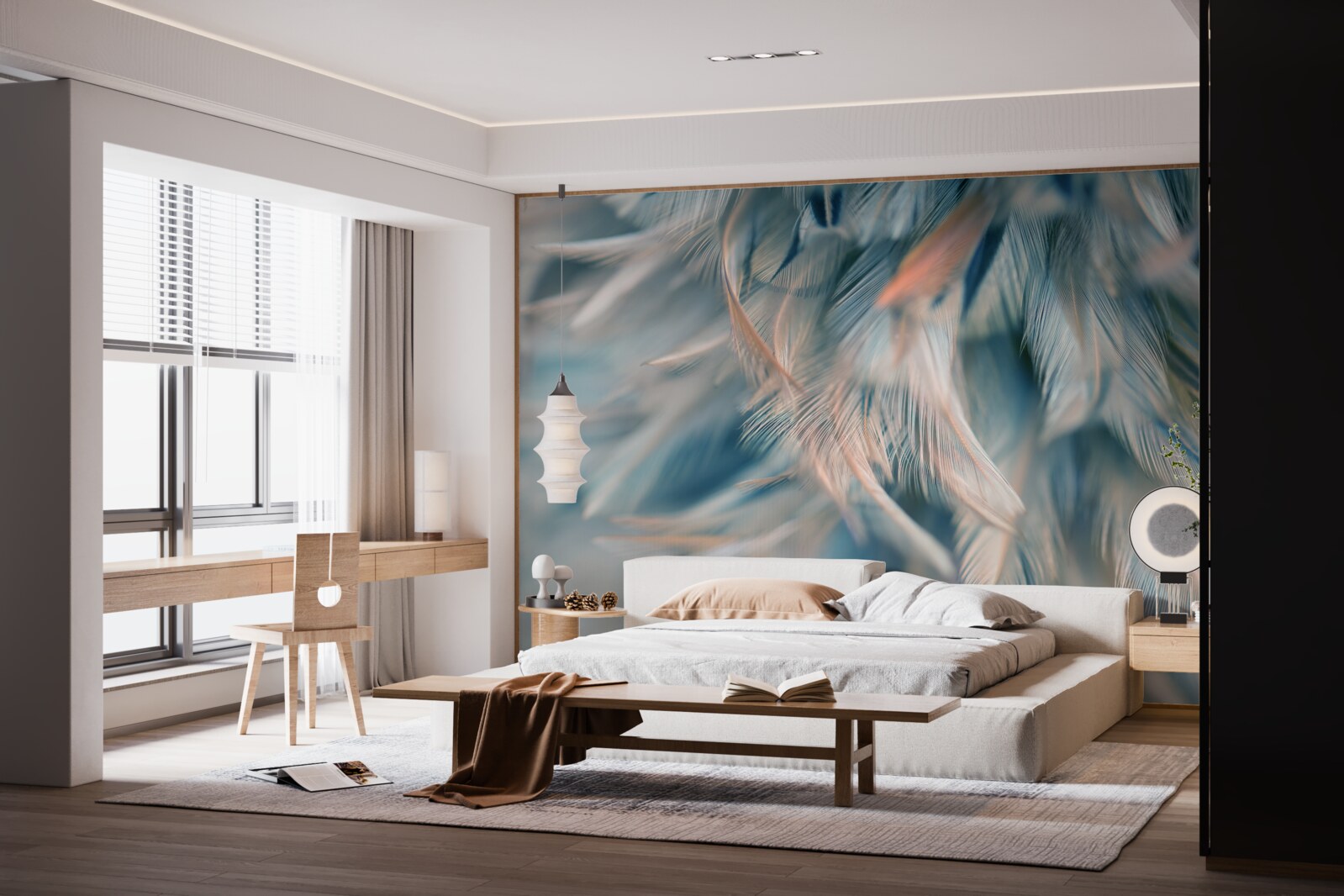 Fototapeta miękkie tło wykonane z różnych piór