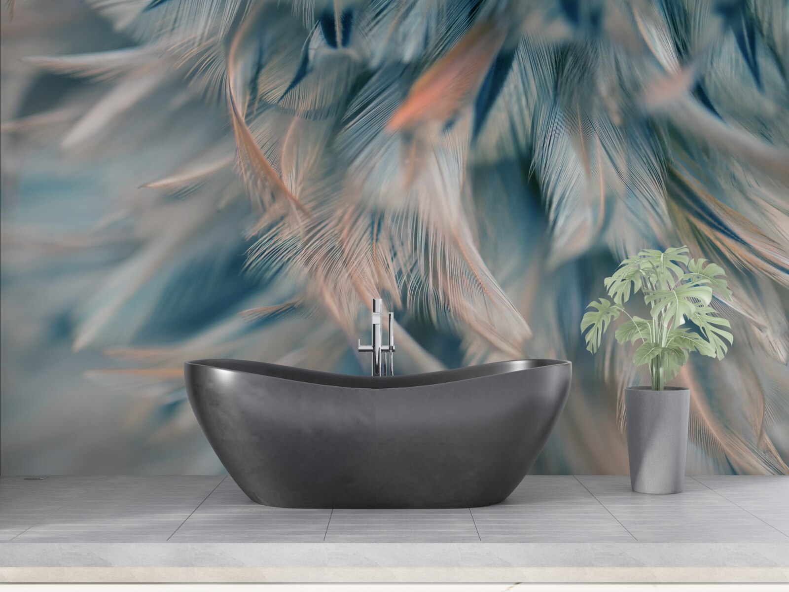 Fototapeta miękkie tło wykonane z różnych piór