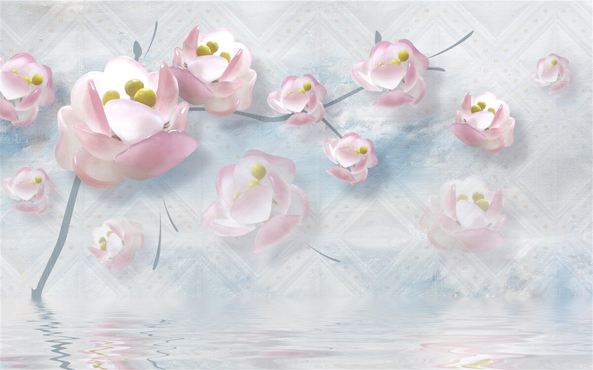 Fototapeta delikatne pąki nad życiodajnymi elementami