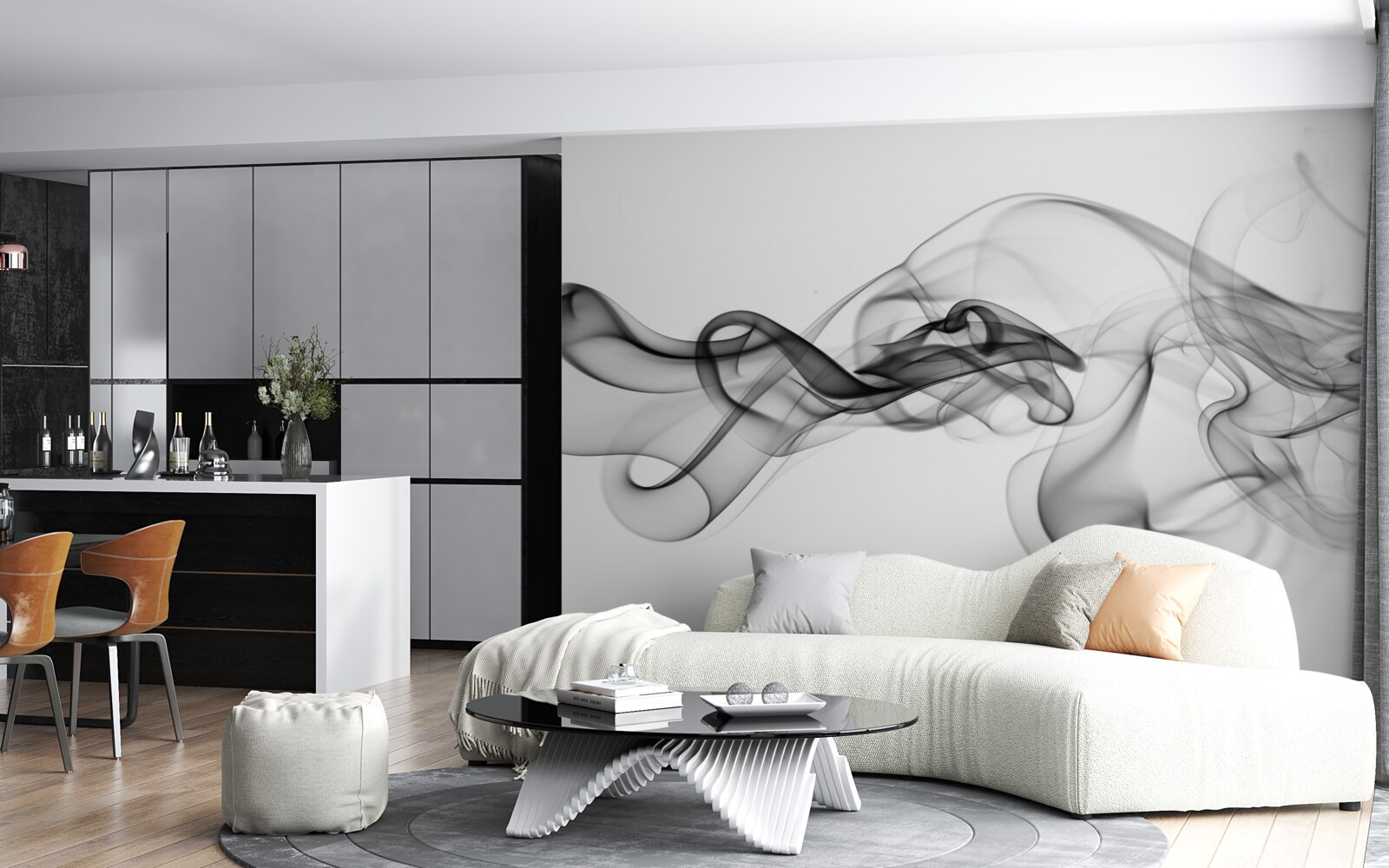 Fototapeta abstrakcja czarnego dymu