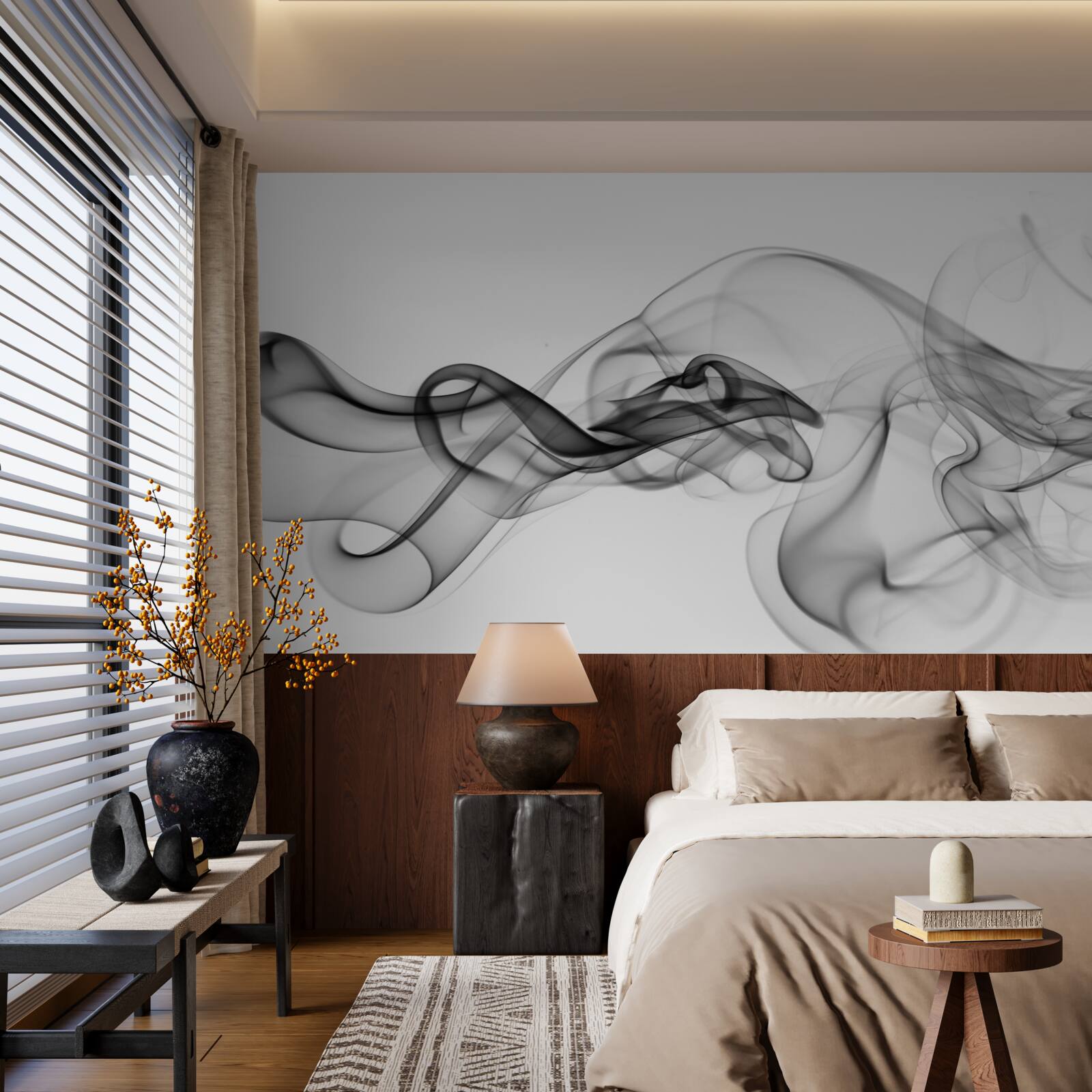 Fototapeta abstrakcja czarnego dymu