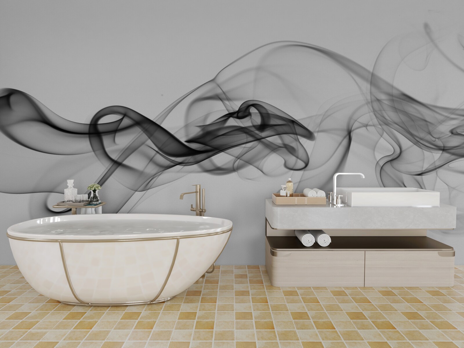 Fototapeta abstrakcja czarnego dymu