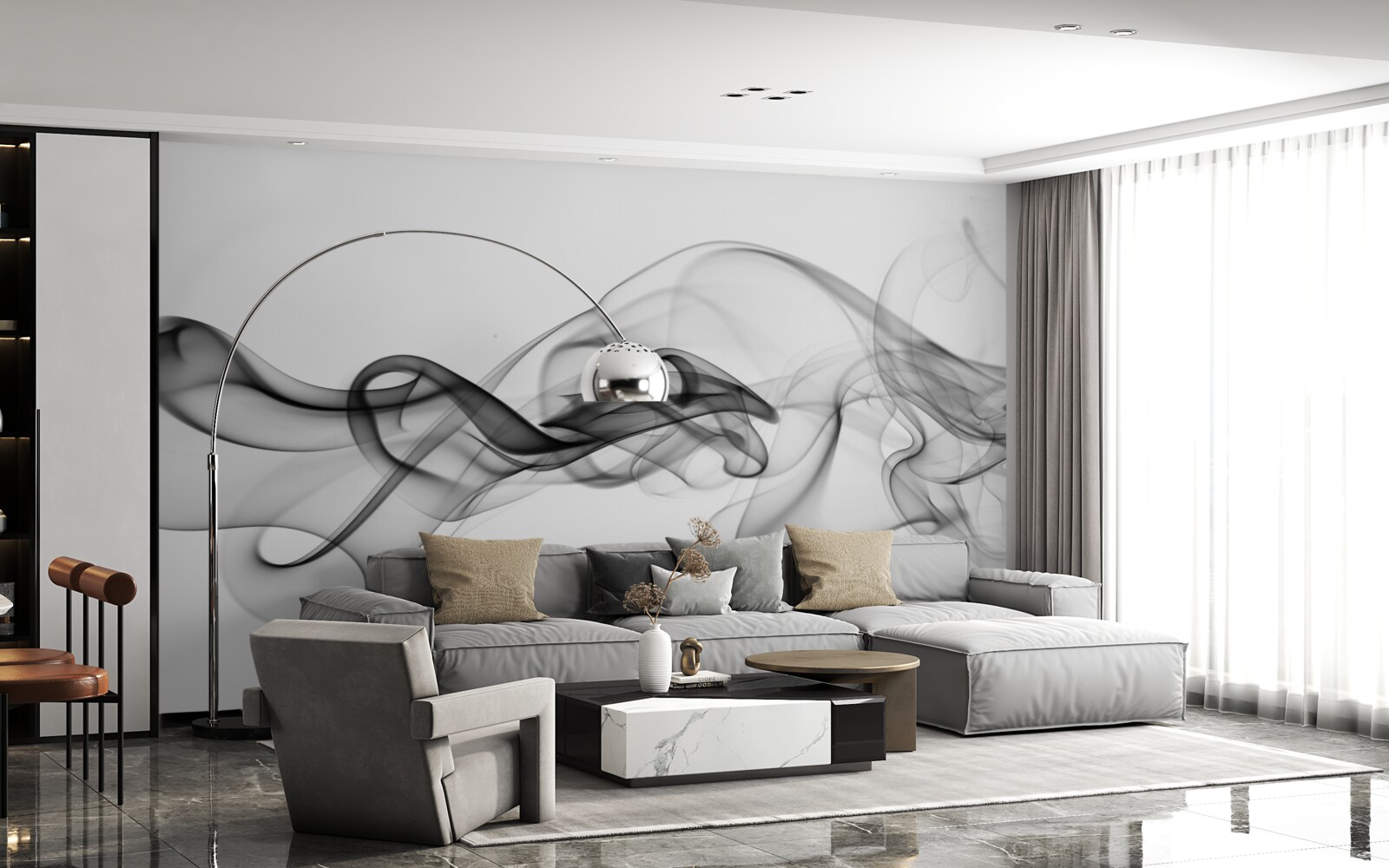 Fototapeta abstrakcja czarnego dymu