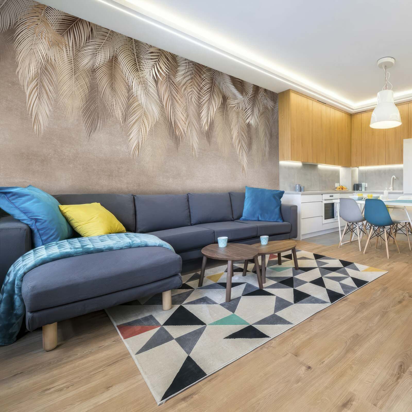 Fototapeta mnóstwo złotych kurtek puchowych