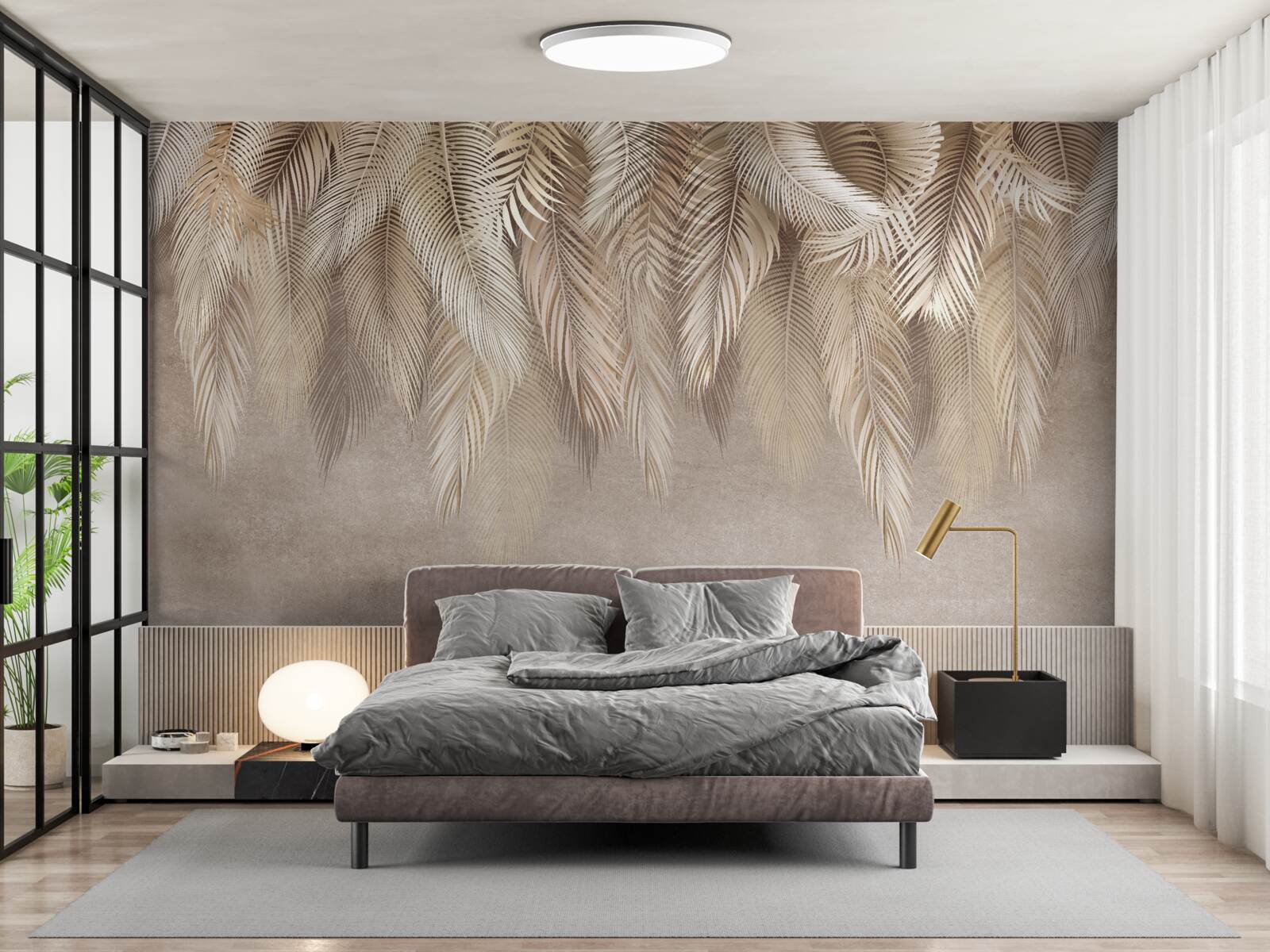 Fototapeta mnóstwo złotych kurtek puchowych