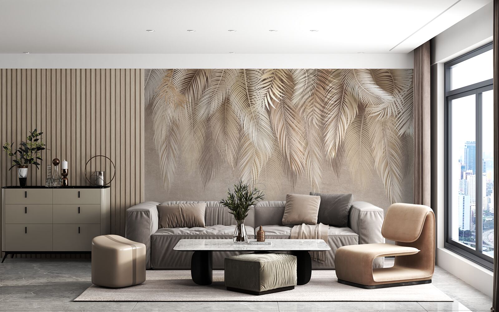 Fototapeta mnóstwo złotych kurtek puchowych