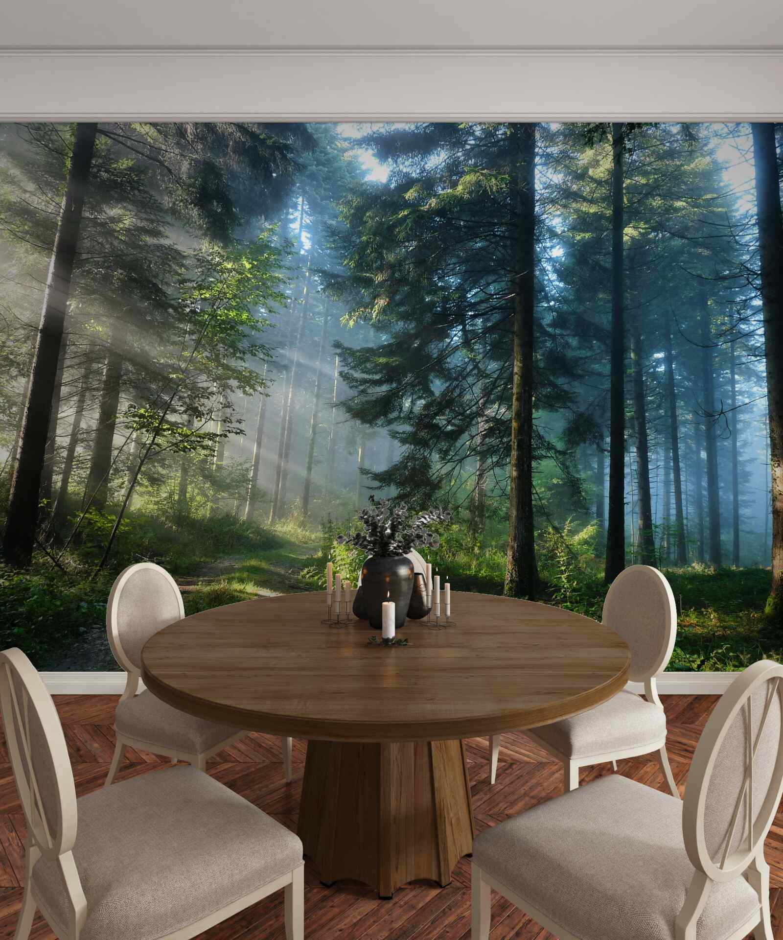 Fototapeta Ścieżka przez mglisty las