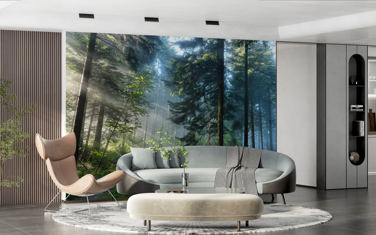 Fototapeta Ścieżka przez mglisty las