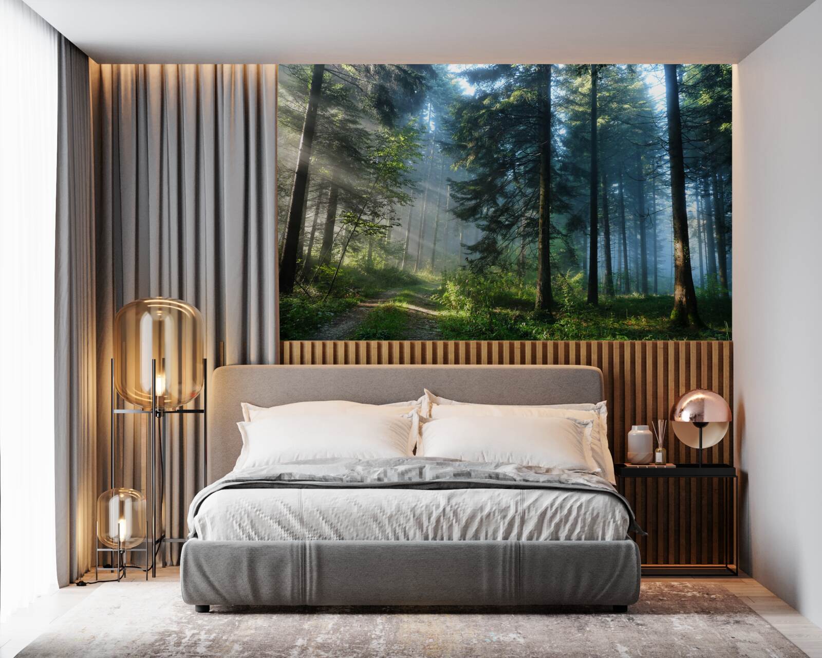 Fototapeta Ścieżka przez mglisty las