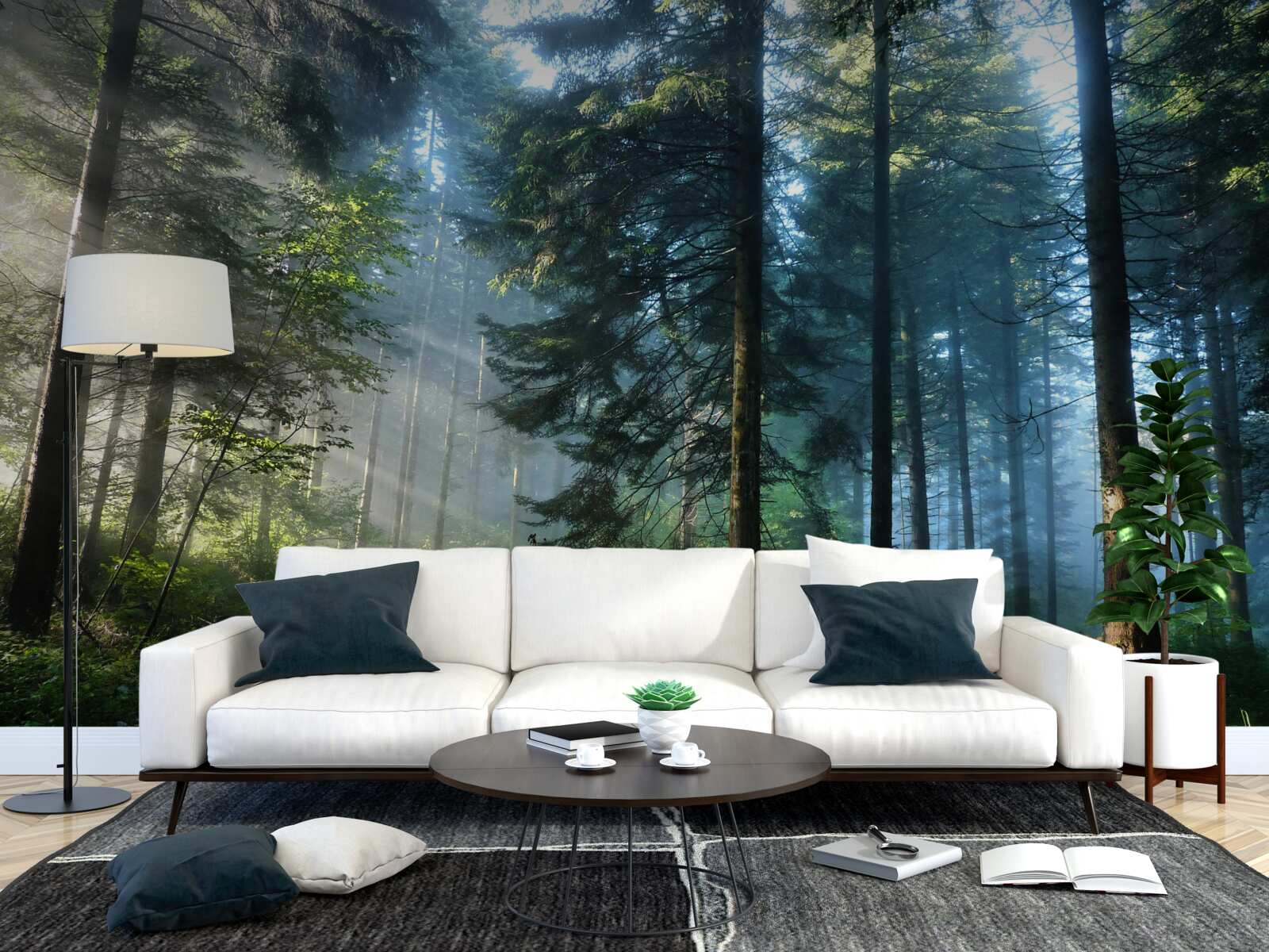 Fototapeta Ścieżka przez mglisty las