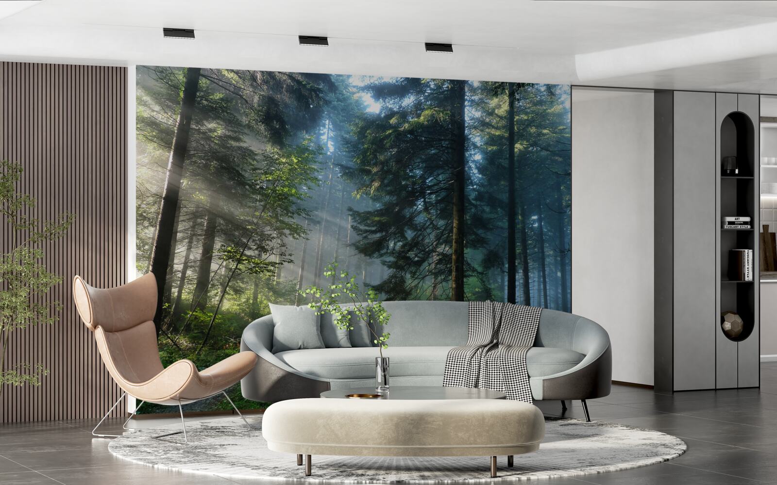 Fototapeta Ścieżka przez mglisty las