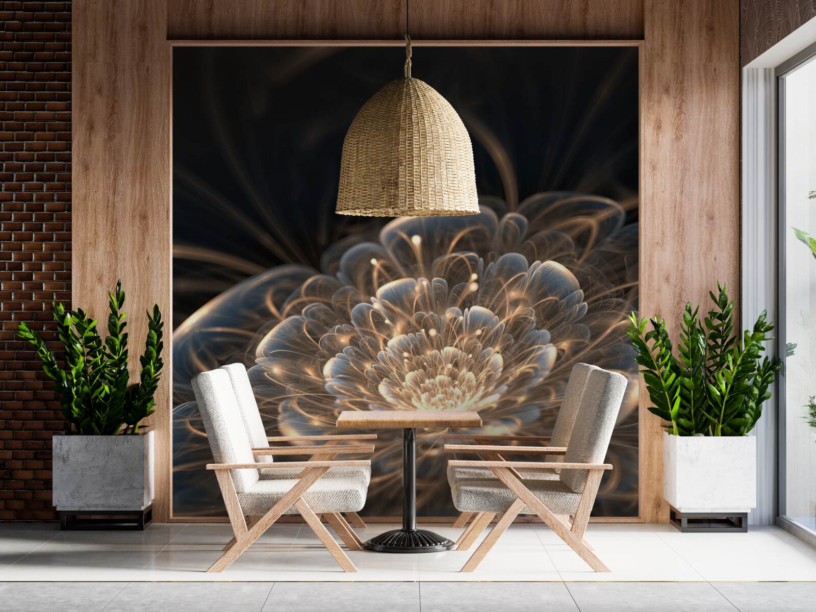 Fototapeta duży kwiat światła