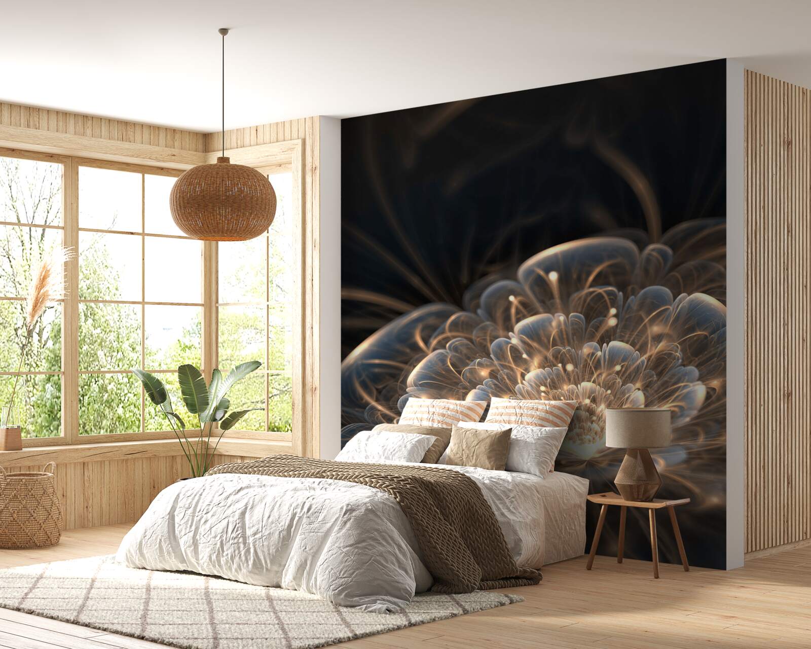 Fototapeta duży kwiat światła