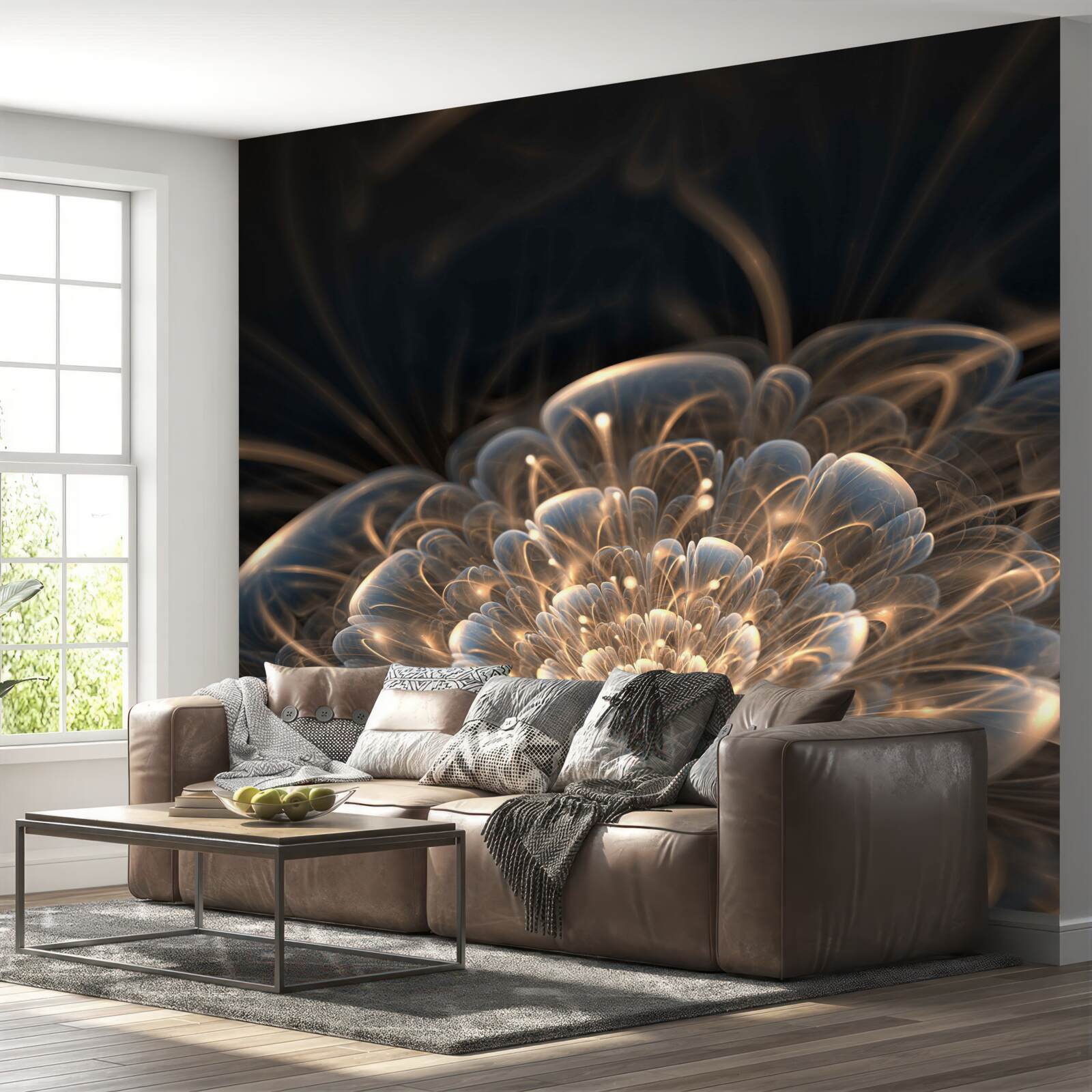 Fototapeta duży kwiat światła