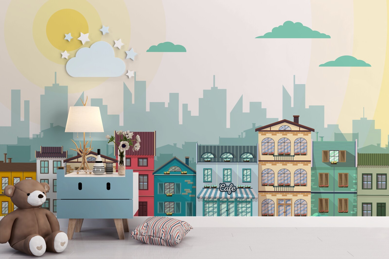 Fototapeta Śliczne domy w różnych kolorach