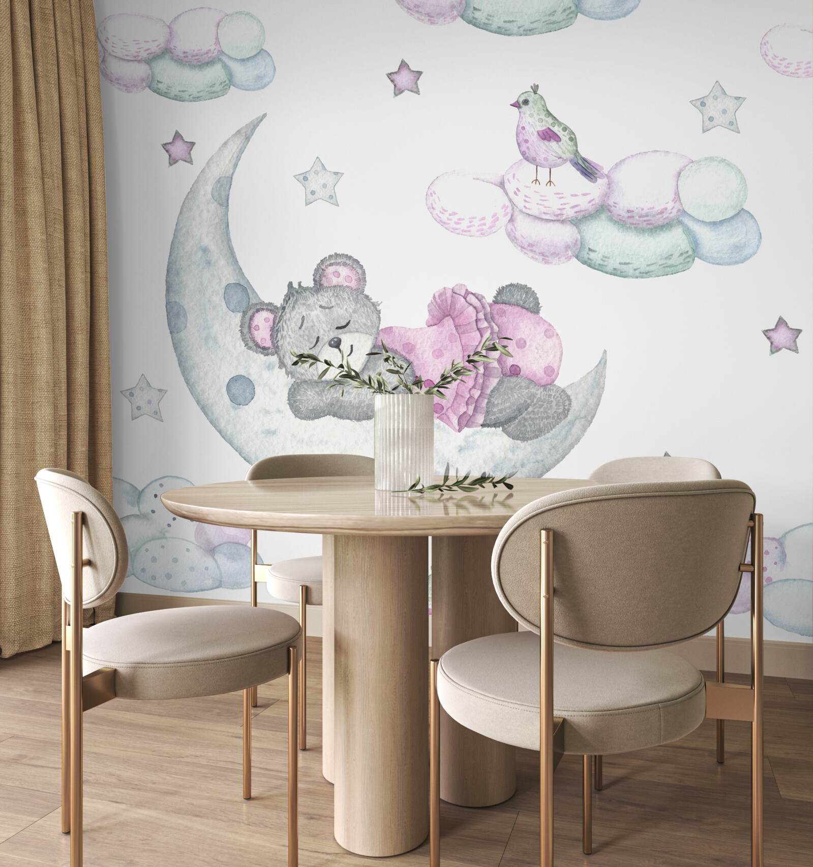 Fototapeta na ziemskim satelicie drzemie niedźwiadek