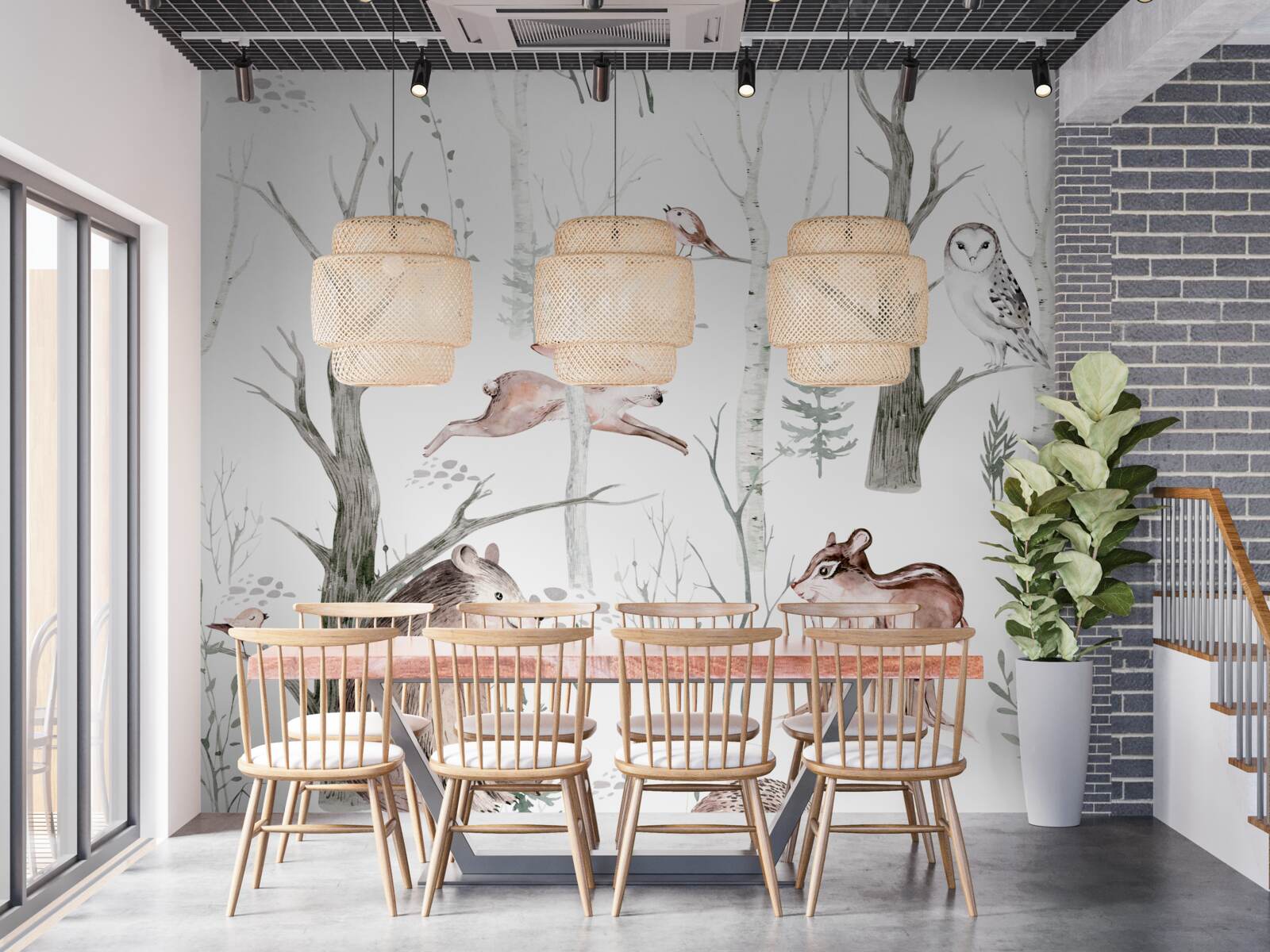 Fototapeta las zwierzęcy